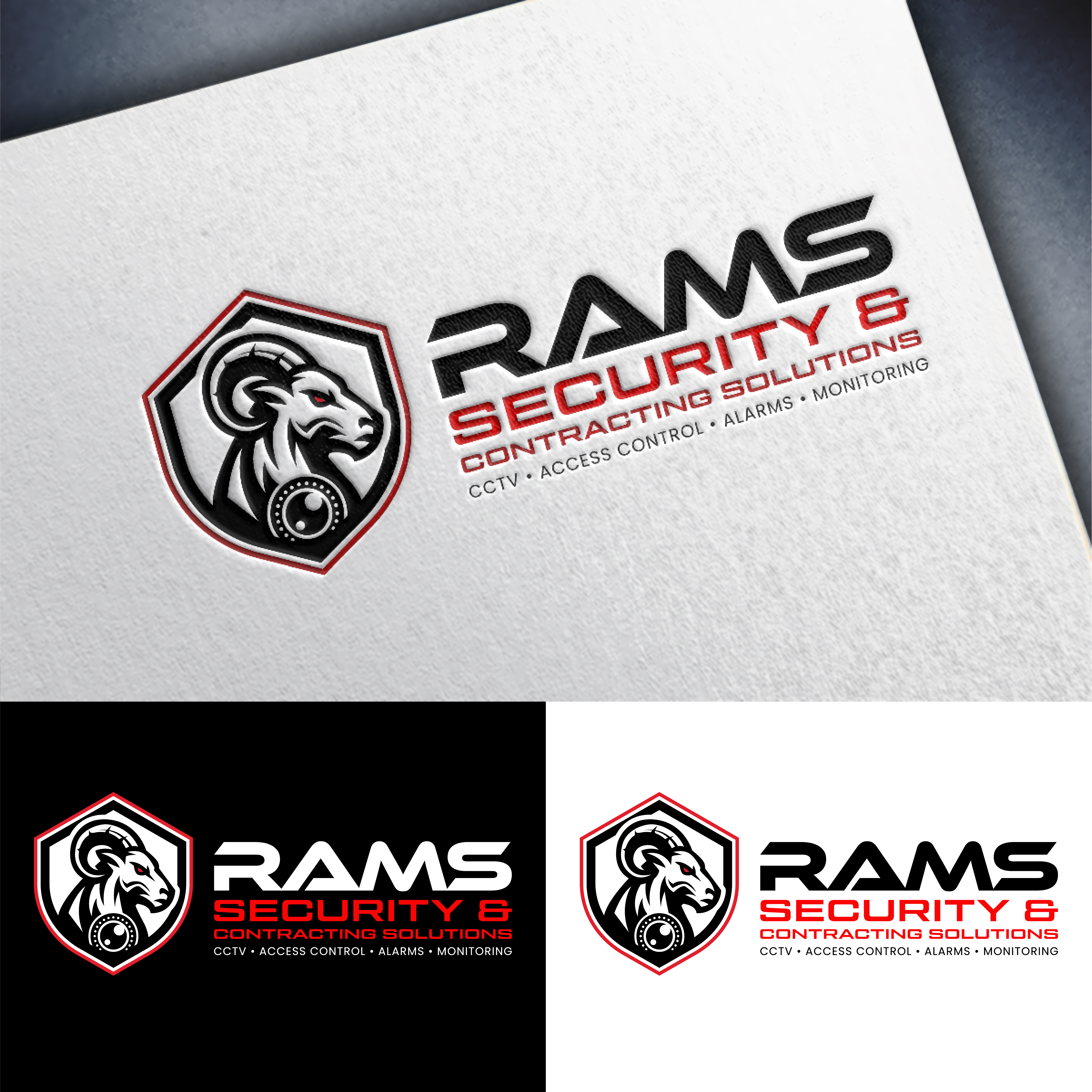 Logo Design by John Mark Arts for Rams Security Solutions | Design #35470117