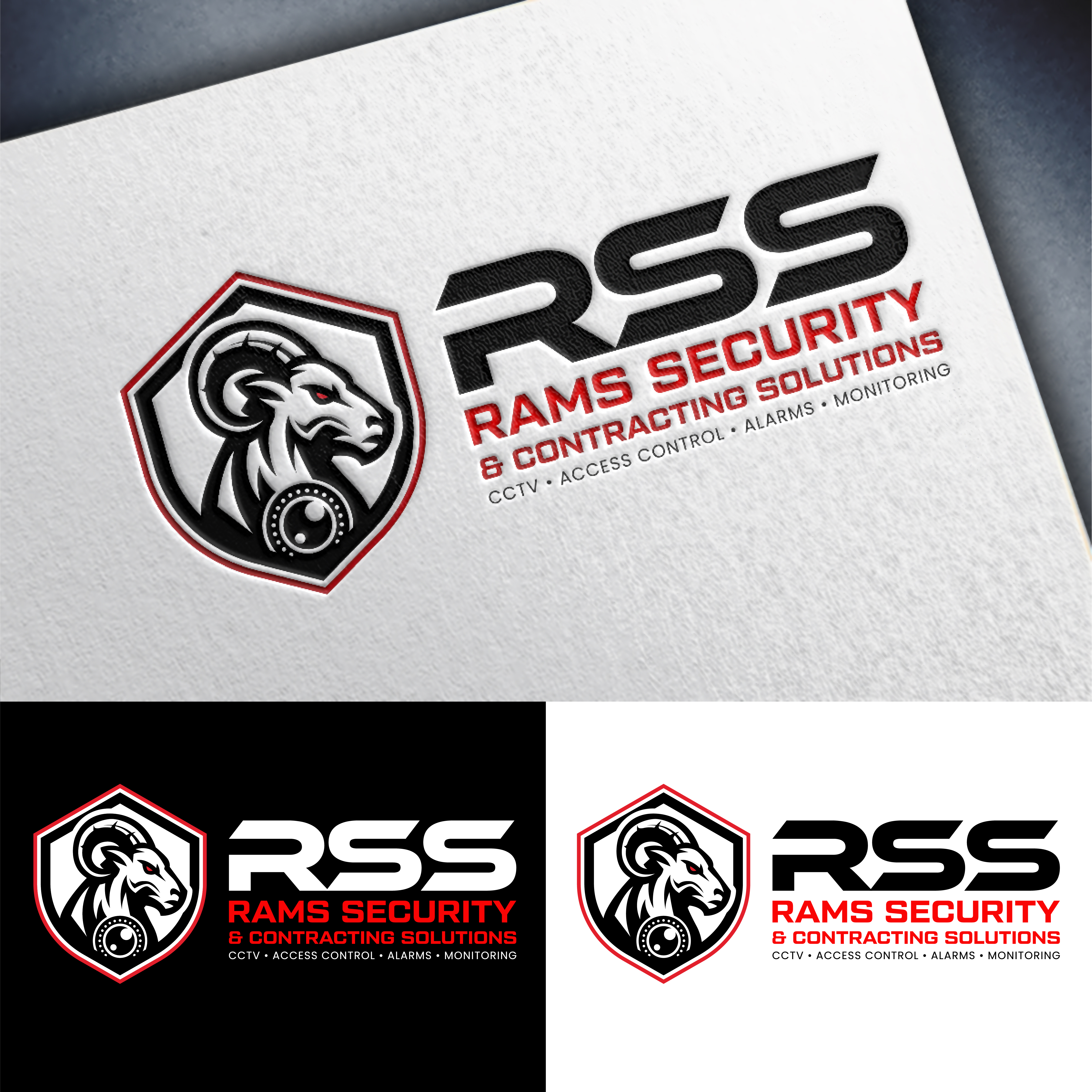 Logo Design by John Mark Arts for Rams Security Solutions | Design #35470179