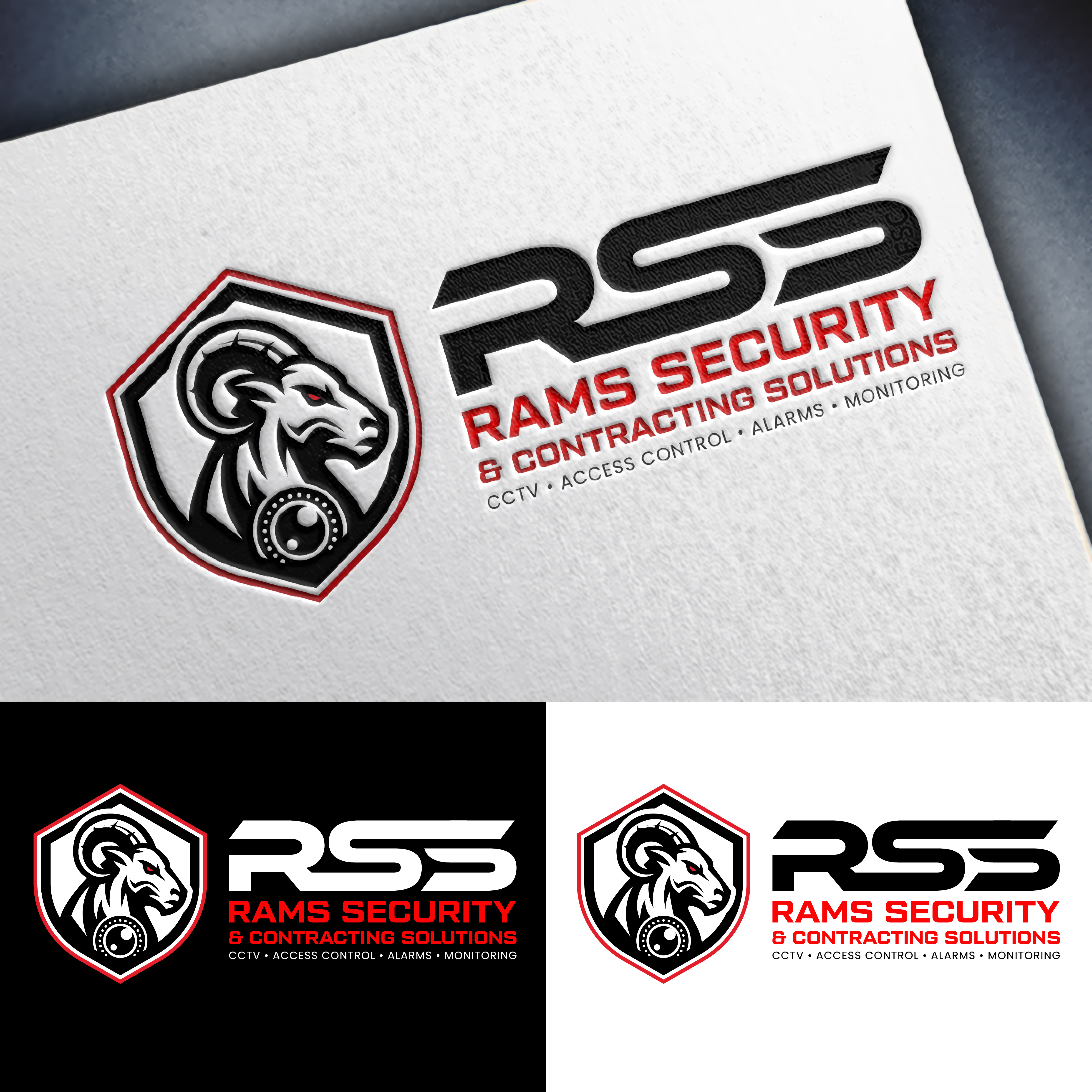Logo Design by John Mark Arts for Rams Security Solutions | Design #35470343