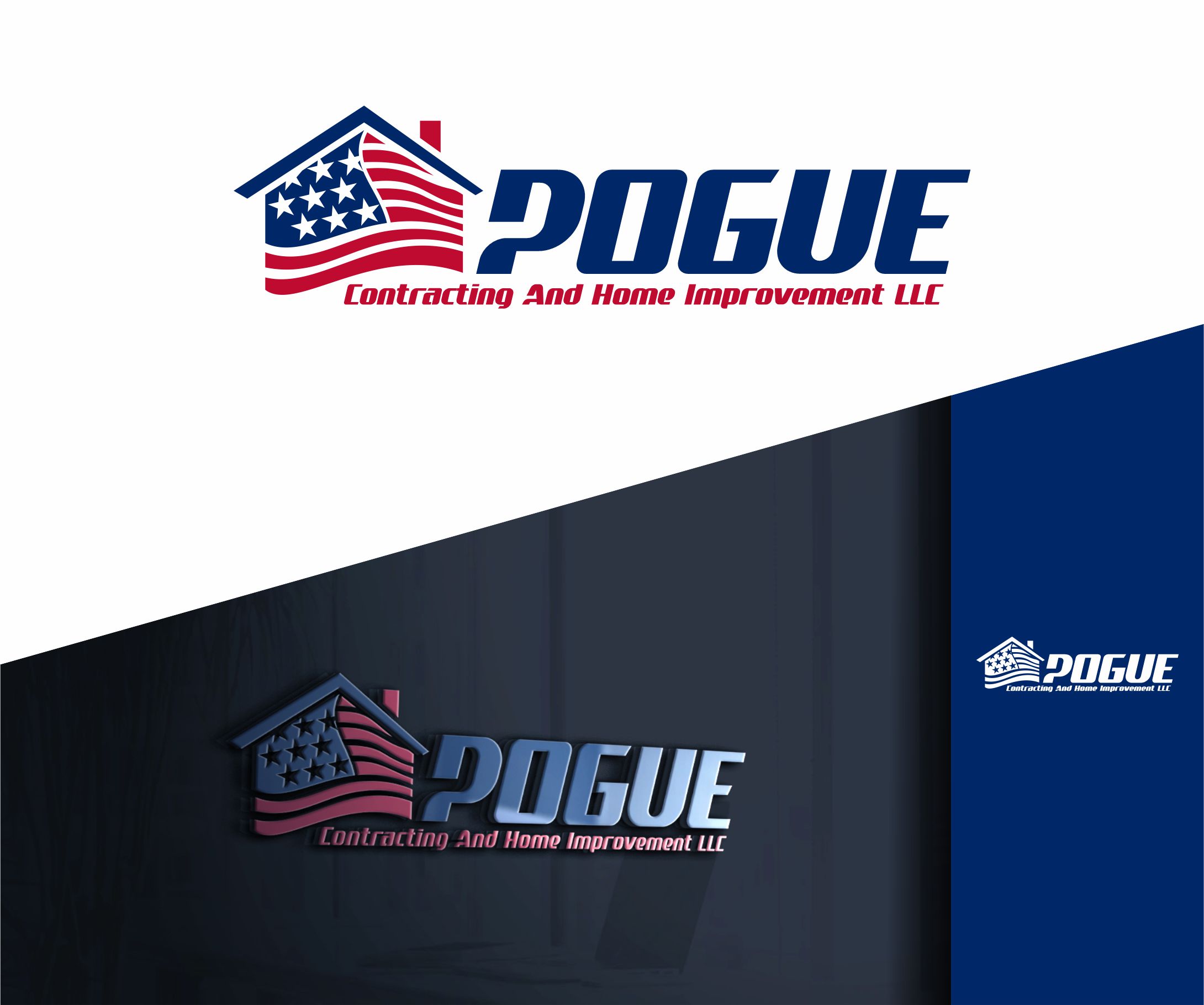 Logo Design by alkaline for Pogue Contracting And Home Improvement LLC | Design #35469966