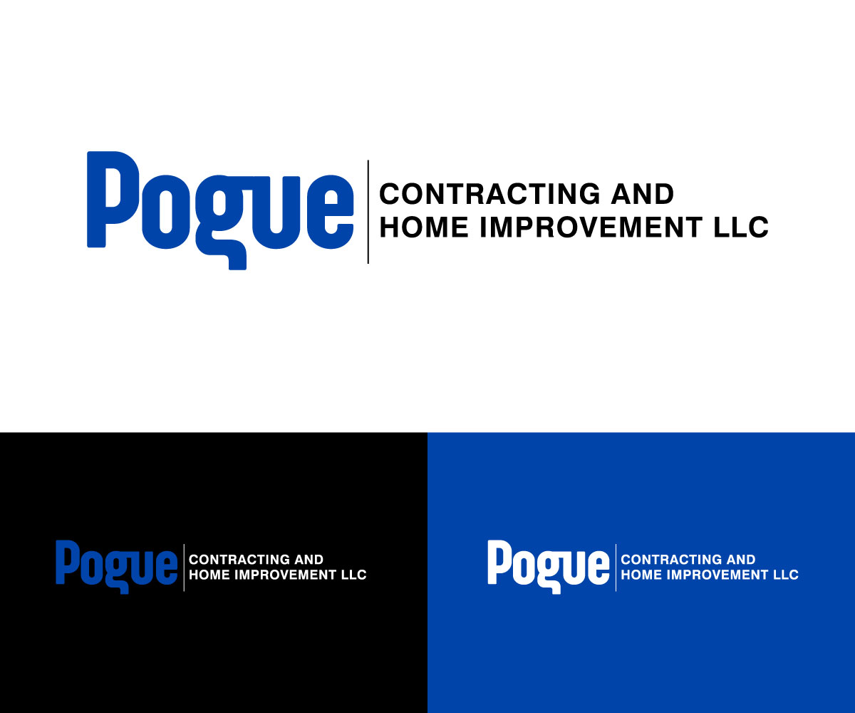 Logo-Design von Kavth für Pogue Contracting And Home Improvement LLC | Design #35497558