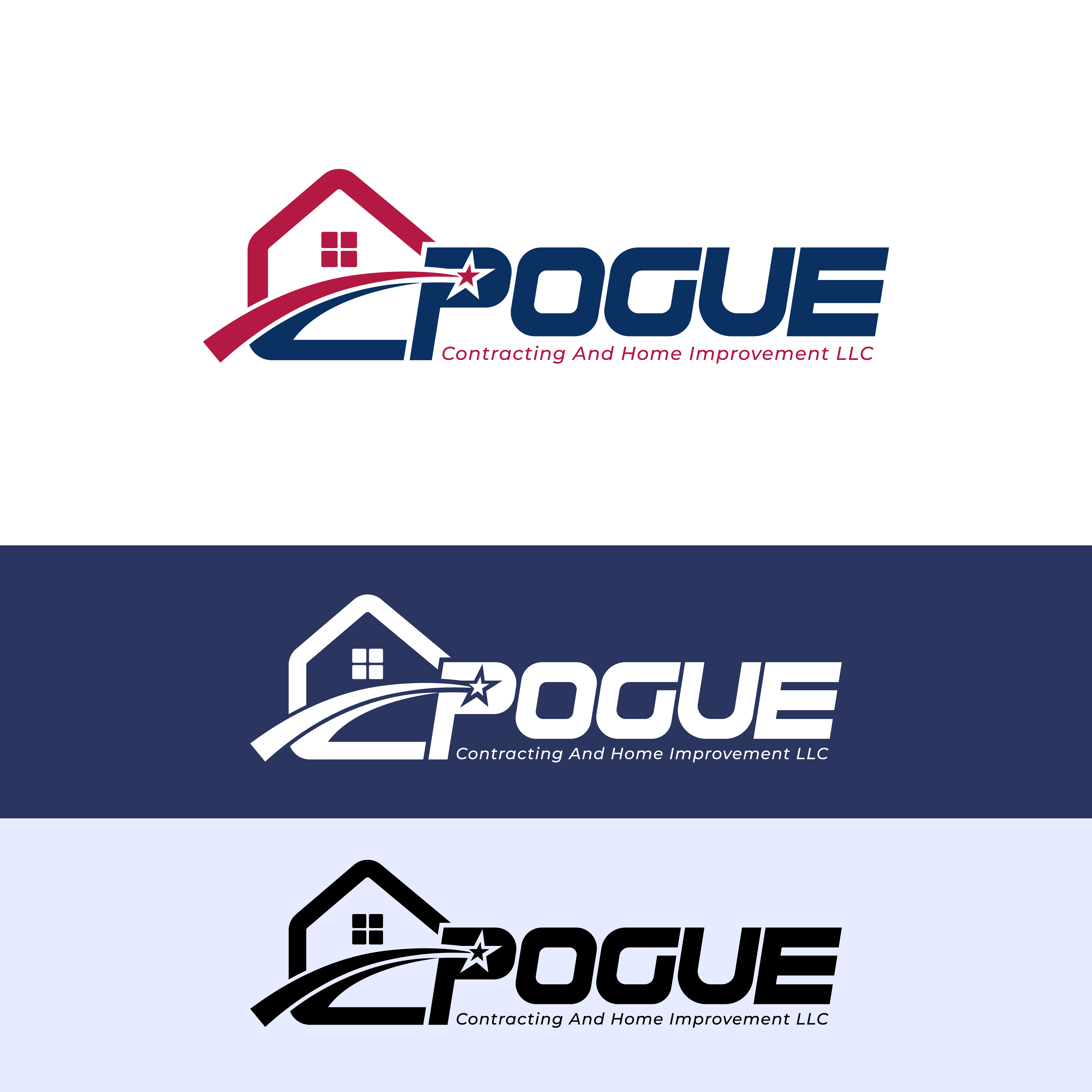 Logo Design by Merin gopi for Pogue Contracting And Home Improvement LLC | Design #35489533