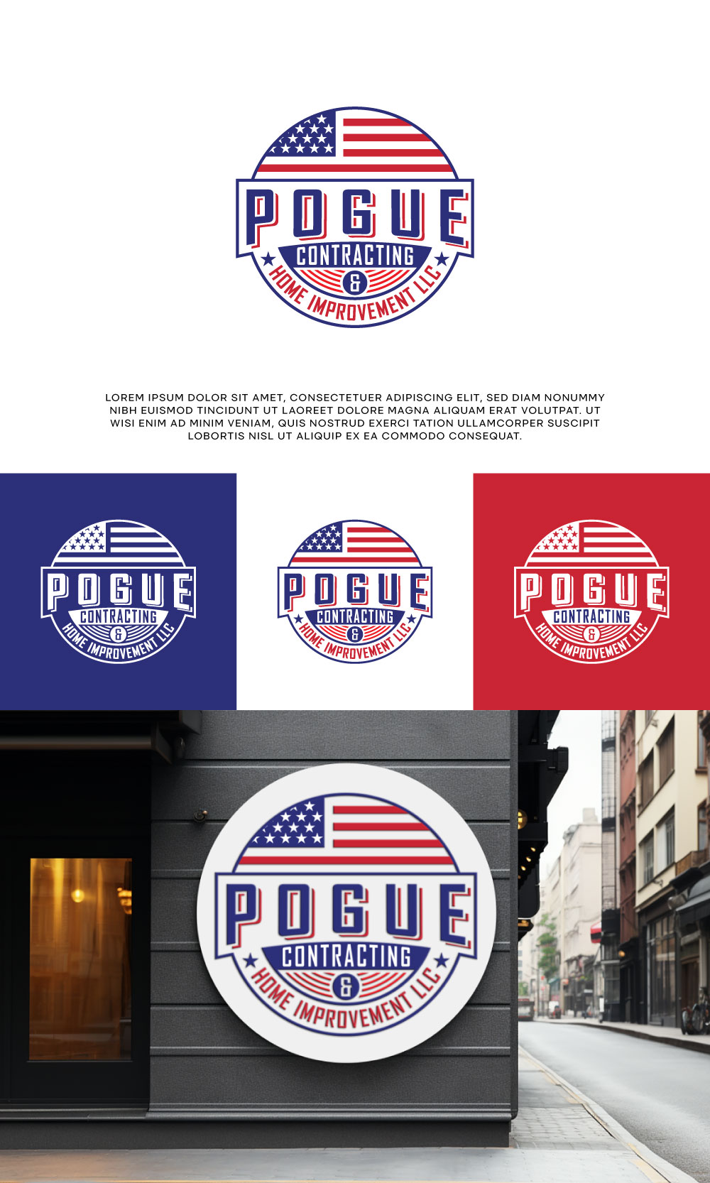 Logo Design by loveqis for Pogue Contracting And Home Improvement LLC | Design #35470280