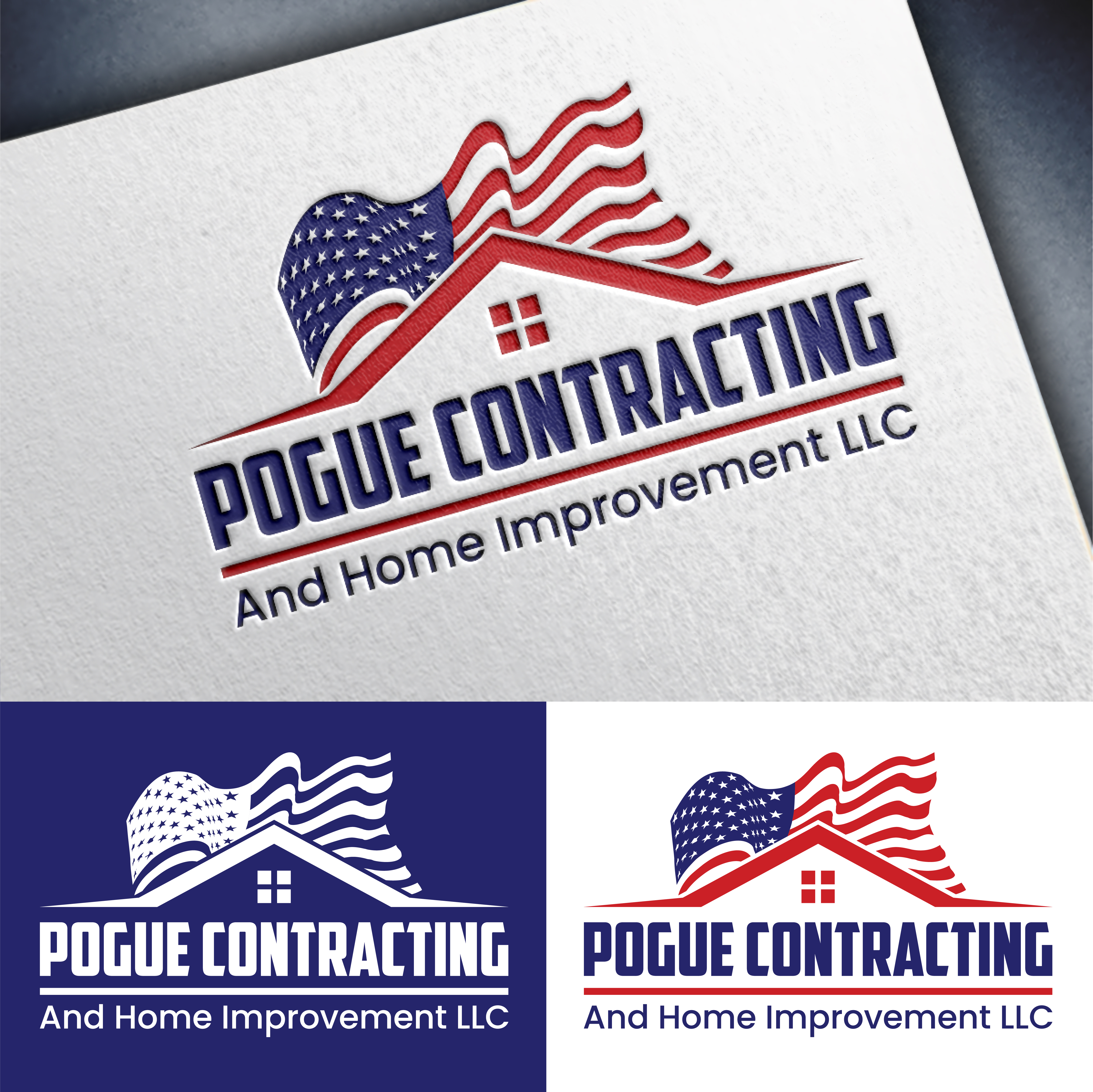 Logo Design by John Mark Arts for Pogue Contracting And Home Improvement LLC | Design #35474106