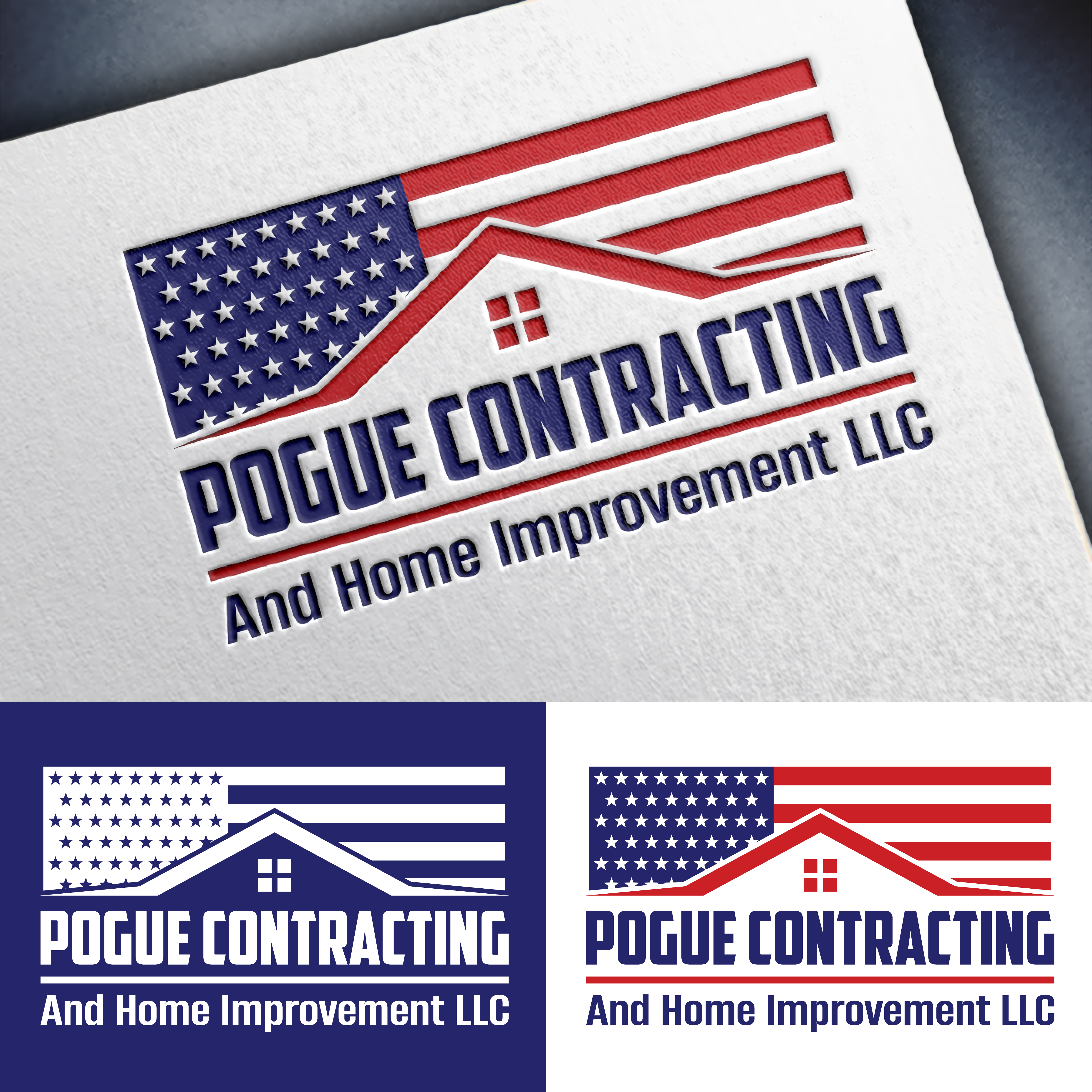 Logo Design by John Mark Arts for Pogue Contracting And Home Improvement LLC | Design #35504049