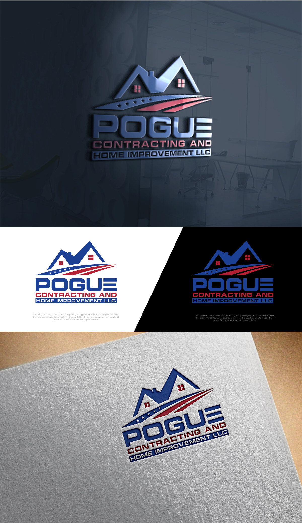 Logo-Design von Cool-Designer für Pogue Contracting And Home Improvement LLC | Design #35471779