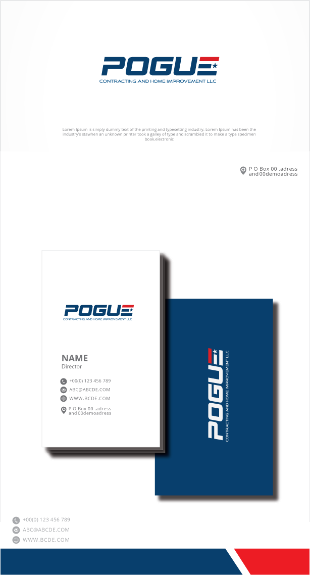 Logo Design by zebronicgraphic for Pogue Contracting And Home Improvement LLC | Design #35472665