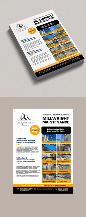 Flyer Design by Design Motion for Mile High Millwrights and Maintenance | Design: #35478711
