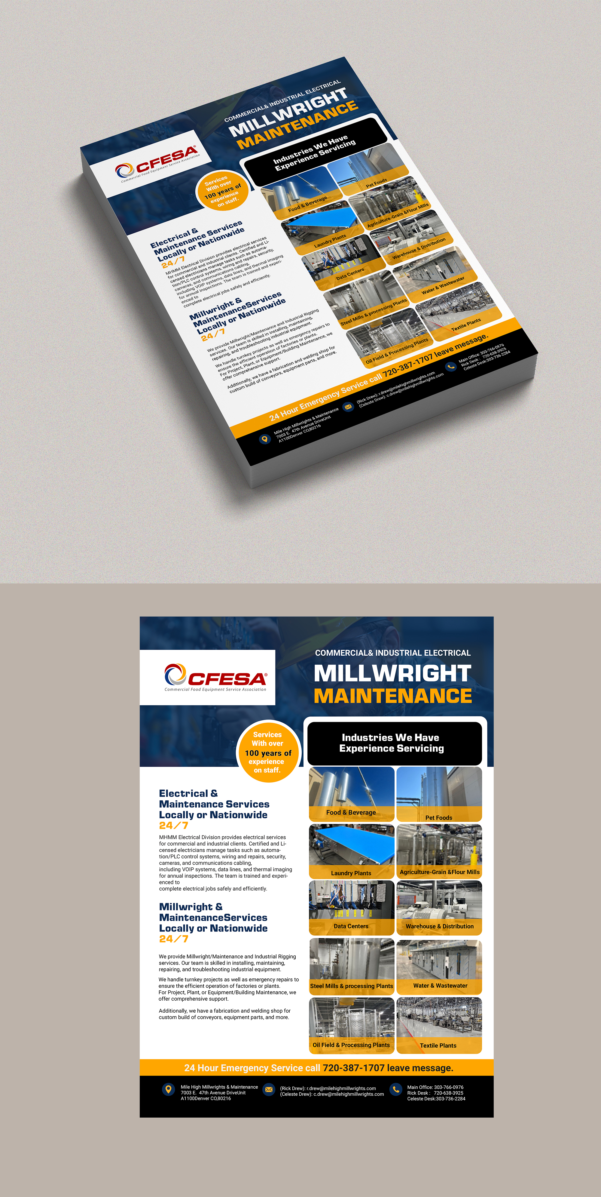Flyer Design by Design Motion for Mile High Millwrights and Maintenance | Design #35478712