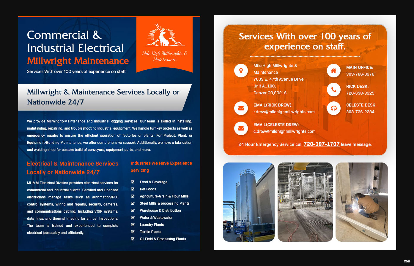 Flyer Design by pb for Mile High Millwrights and Maintenance | Design #35480752