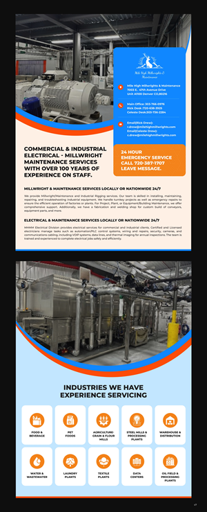 Flyer-Design von pb für Mile High Millwrights and Maintenance | Design: #35480753