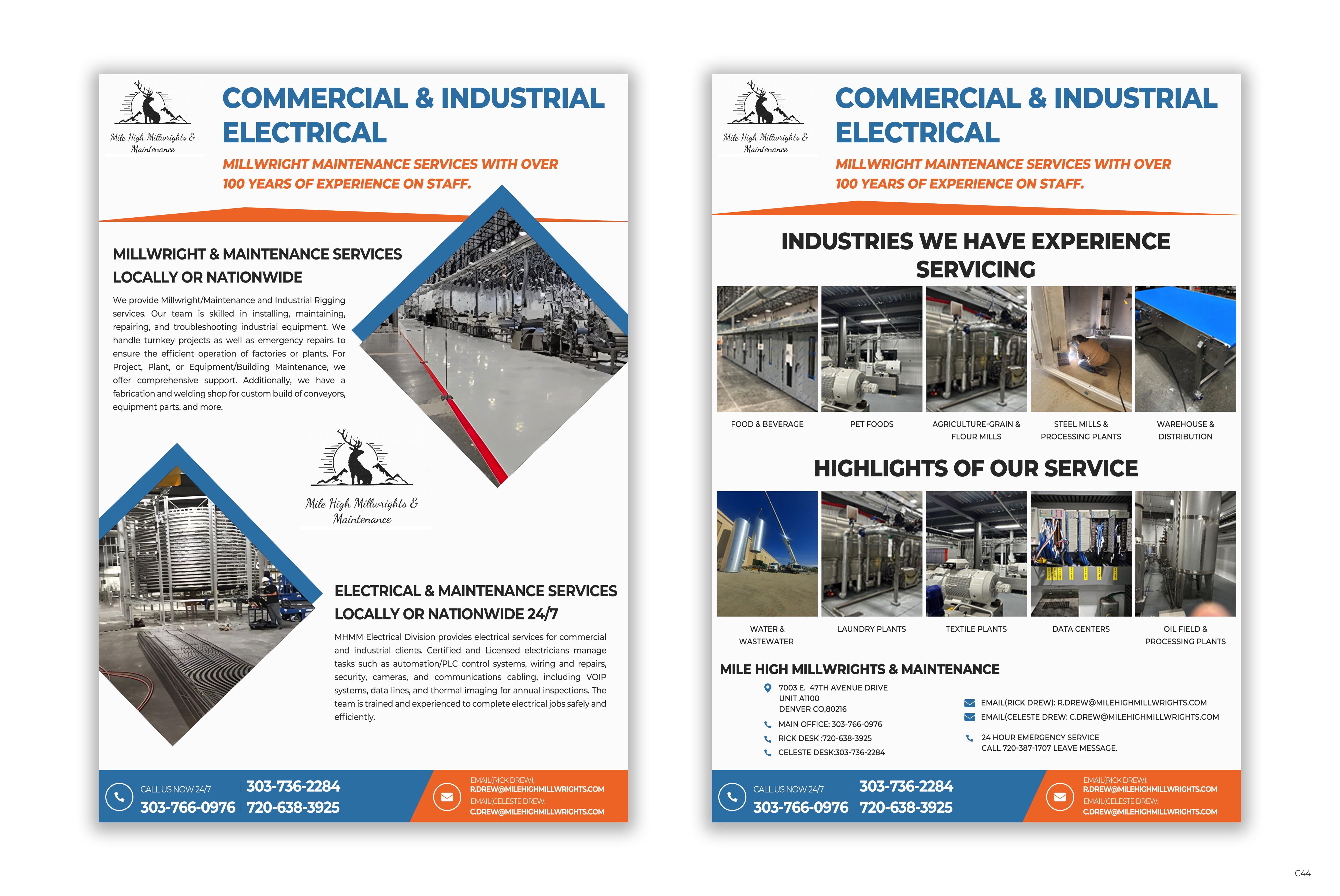 Flyer Design by pb for Mile High Millwrights and Maintenance | Design #35480754