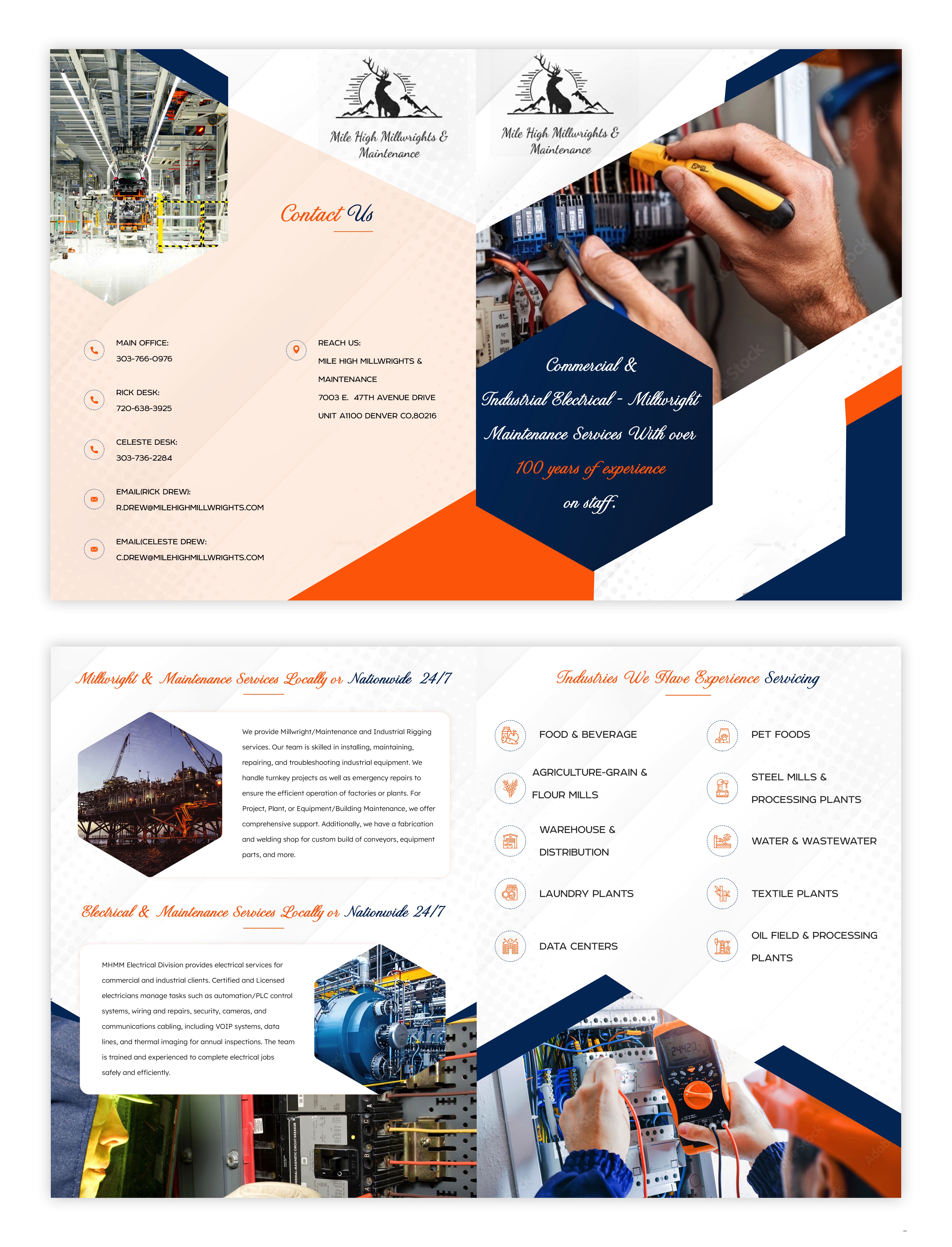Flyer Design by pb for Mile High Millwrights and Maintenance | Design #35480765