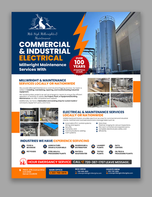 Flyer-Design von debdesign für Mile High Millwrights and Maintenance | Design: #35479188