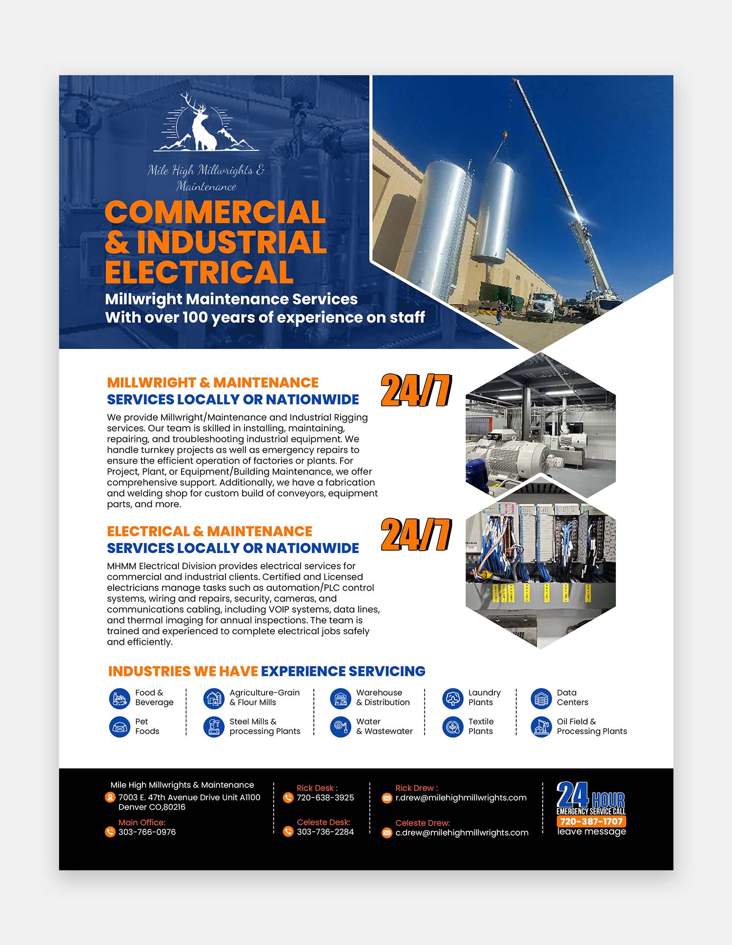 Flyer Design by debdesign for Mile High Millwrights and Maintenance | Design #35479686