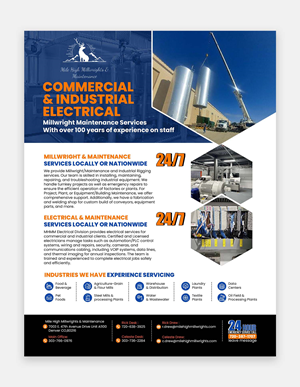 Flyer-Design von debdesign für Mile High Millwrights and Maintenance | Design: #35479686