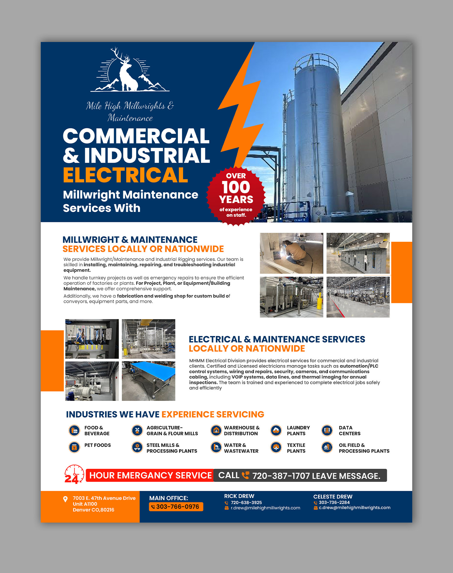 Flyer Design by debdesign for Mile High Millwrights and Maintenance | Design #35483050