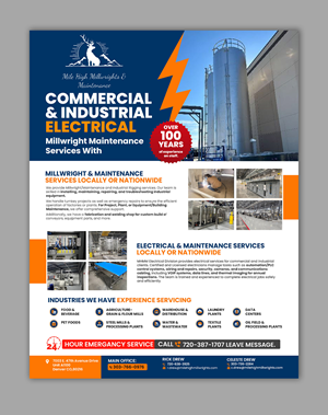 Flyer Design by debdesign for Mile High Millwrights and Maintenance | Design: #35483050