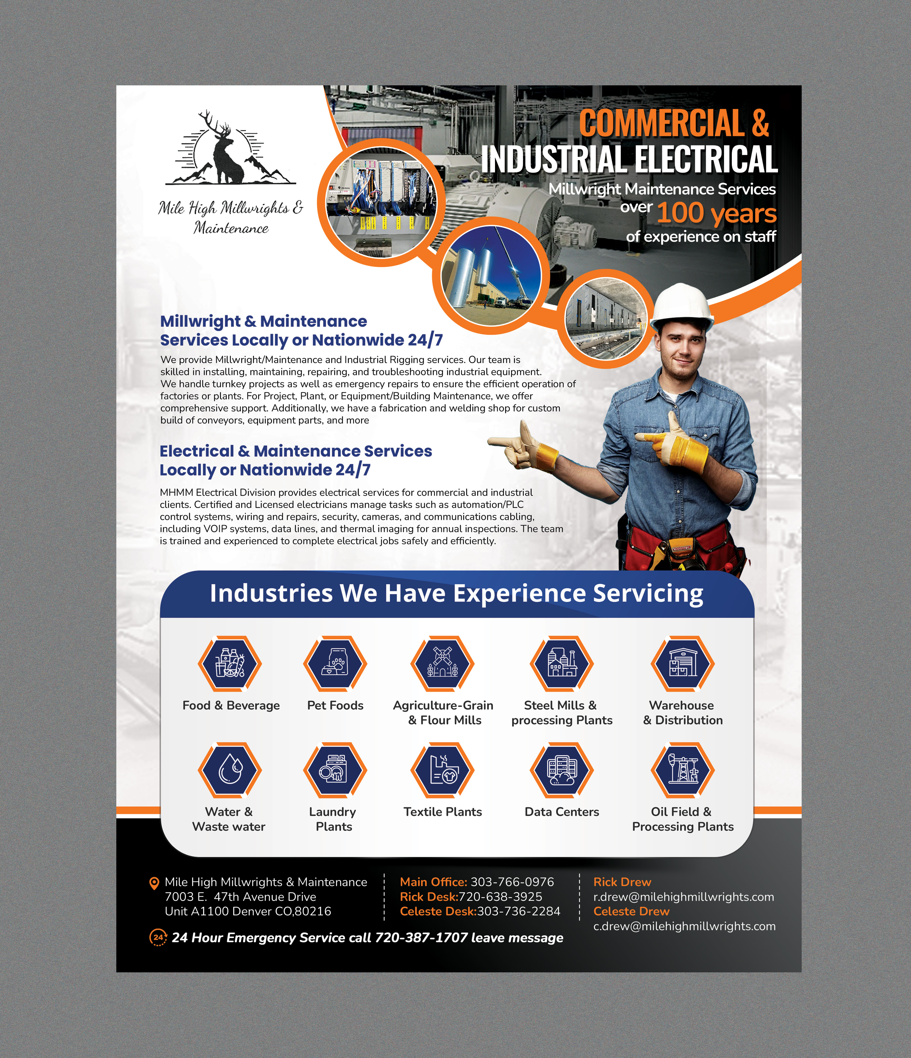 Flyer Design by Stan$oul for Mile High Millwrights and Maintenance | Design #35477167