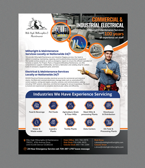 Flyer Design by Stan$oul for Mile High Millwrights and Maintenance | Design: #35477167