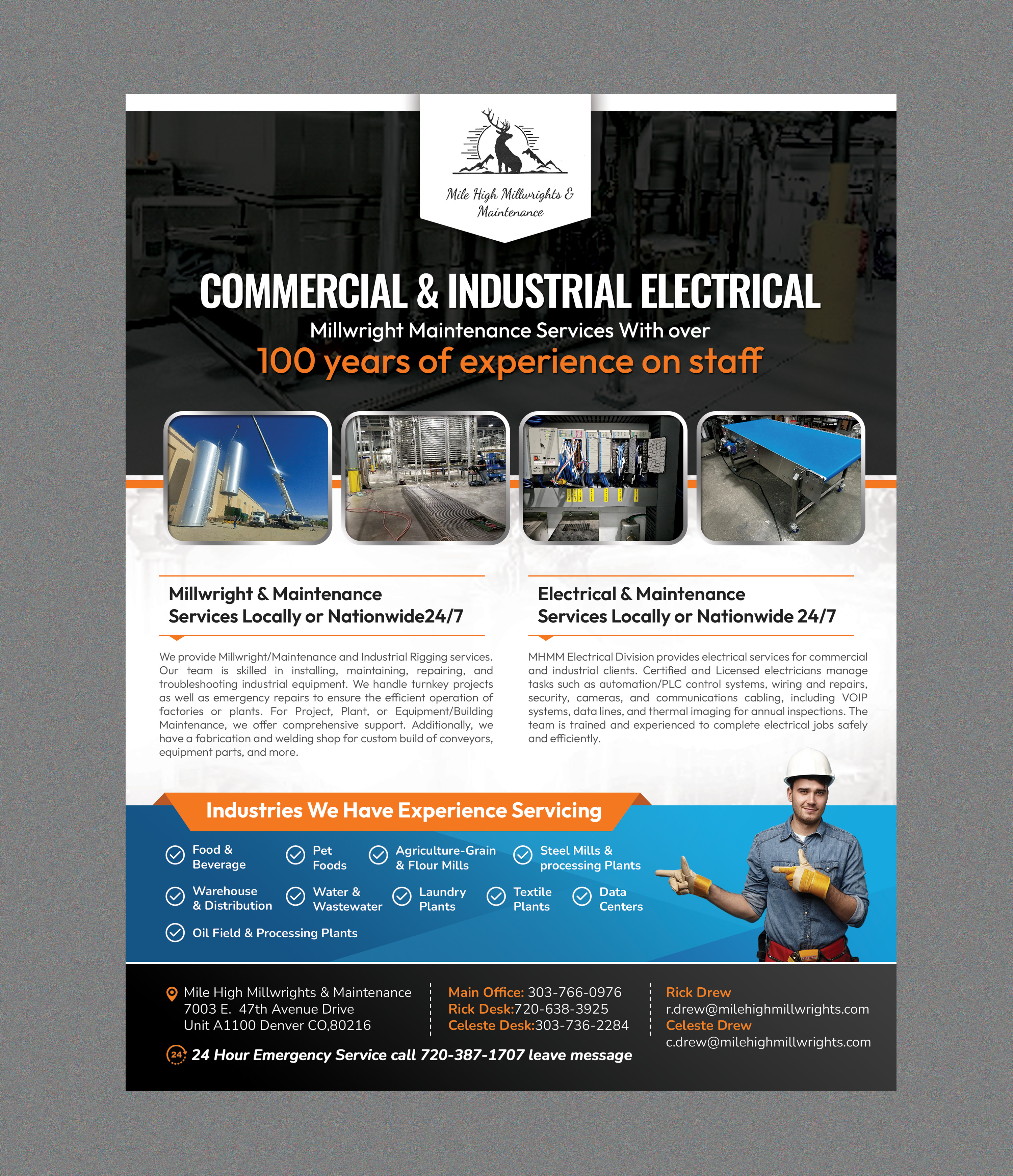 Flyer Design by Stan$oul for Mile High Millwrights and Maintenance | Design #35477602