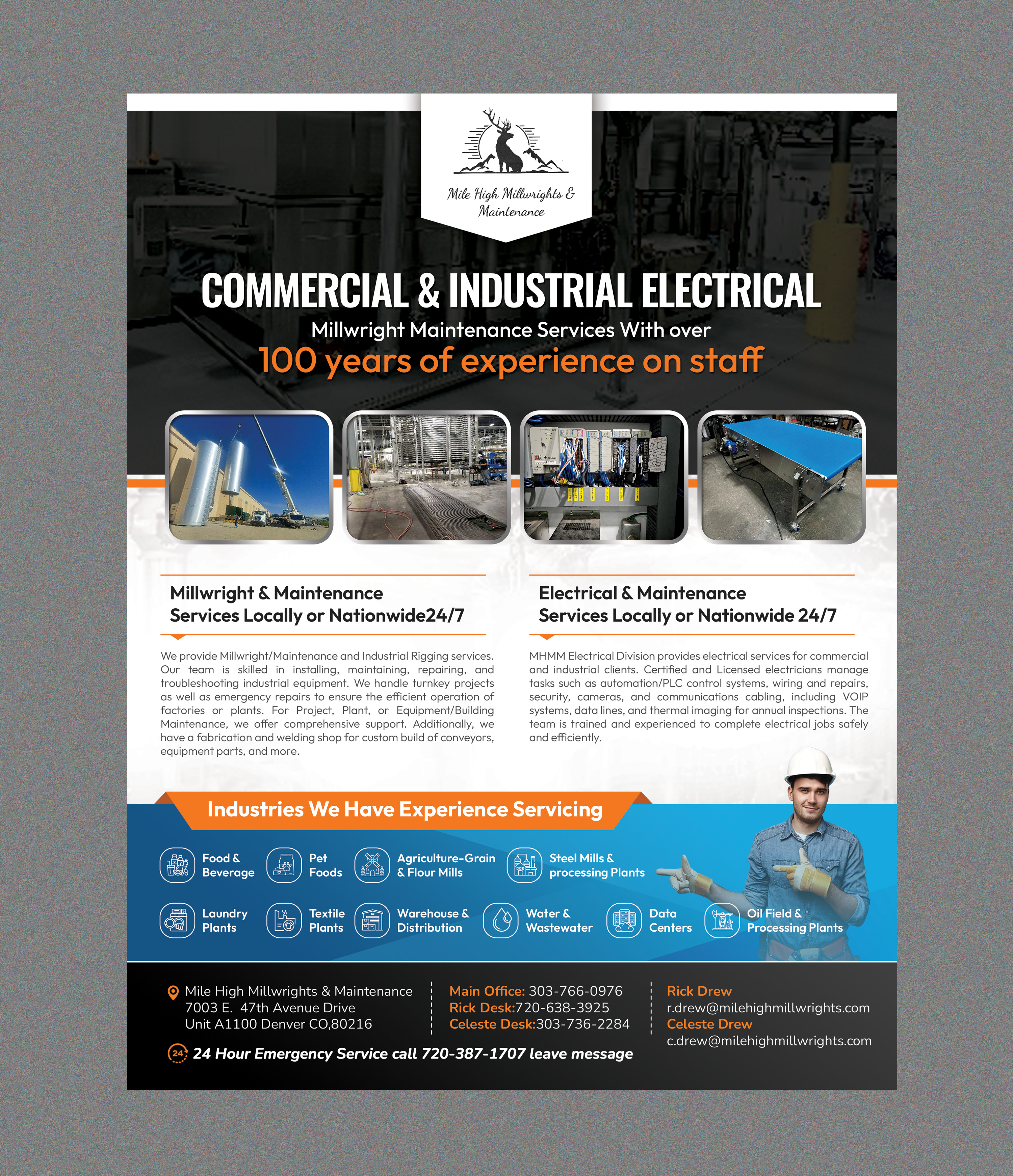 Flyer Design by Stan$oul for Mile High Millwrights and Maintenance | Design #35477661