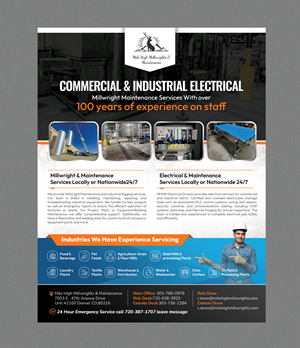 Flyer Design by Stan$oul for Mile High Millwrights and Maintenance | Design: #35477661