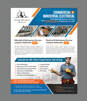 Flyer Design by Stan$oul for Mile High Millwrights and Maintenance | Design: #35477880