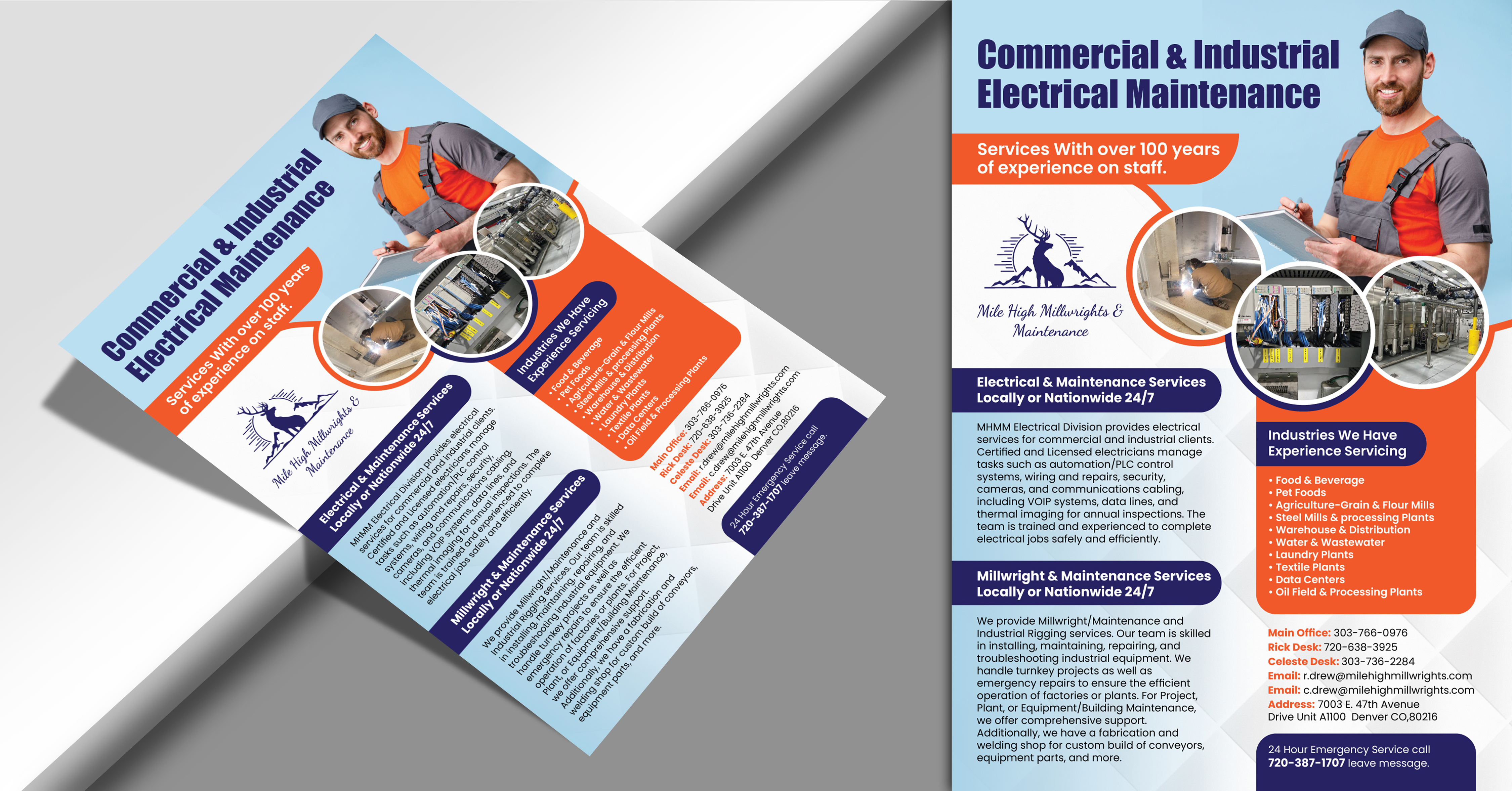 Flyer Design by Impressive Designs for Mile High Millwrights and Maintenance | Design #35479113