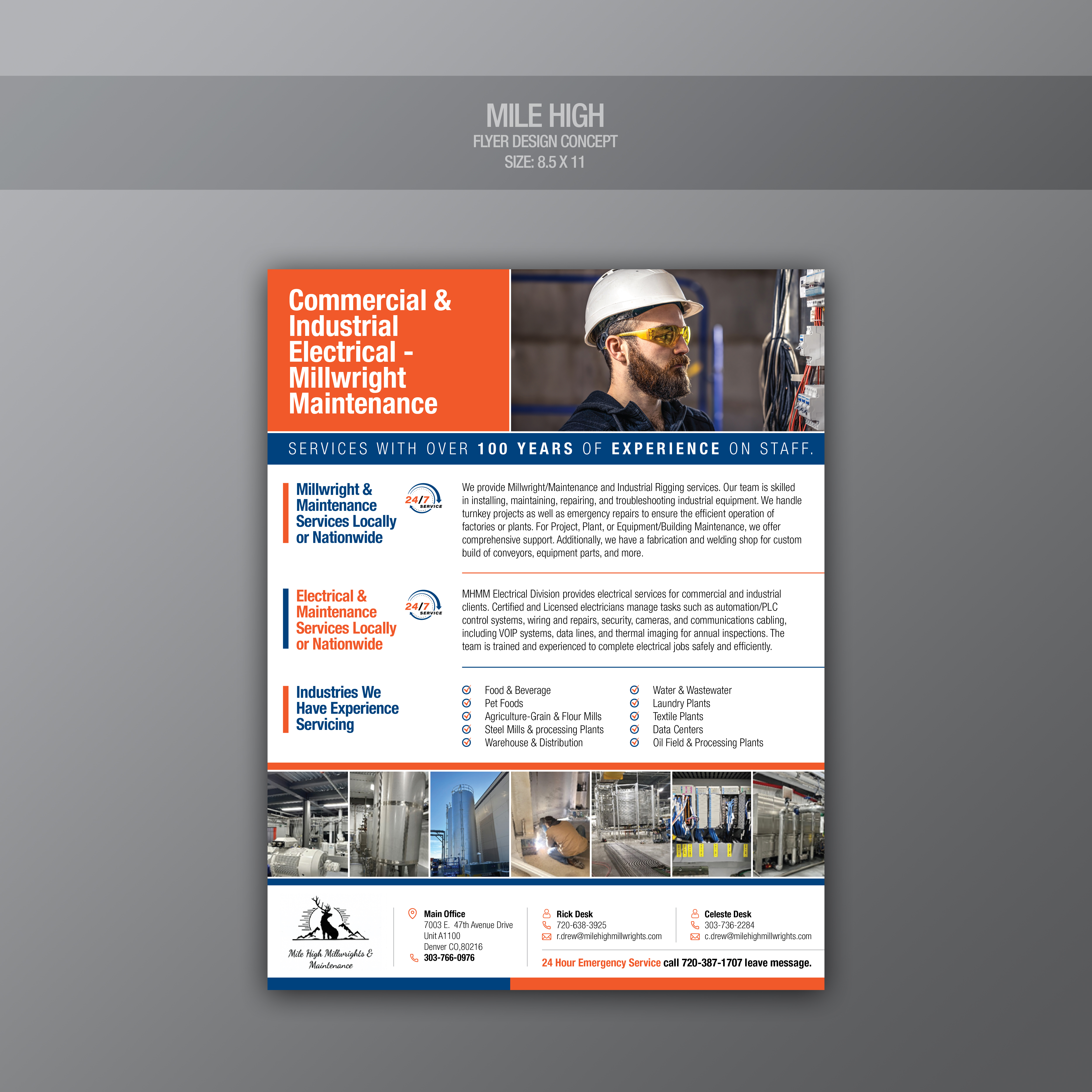 Flyer Design by Impressive Designs for Mile High Millwrights and Maintenance | Design #35481080