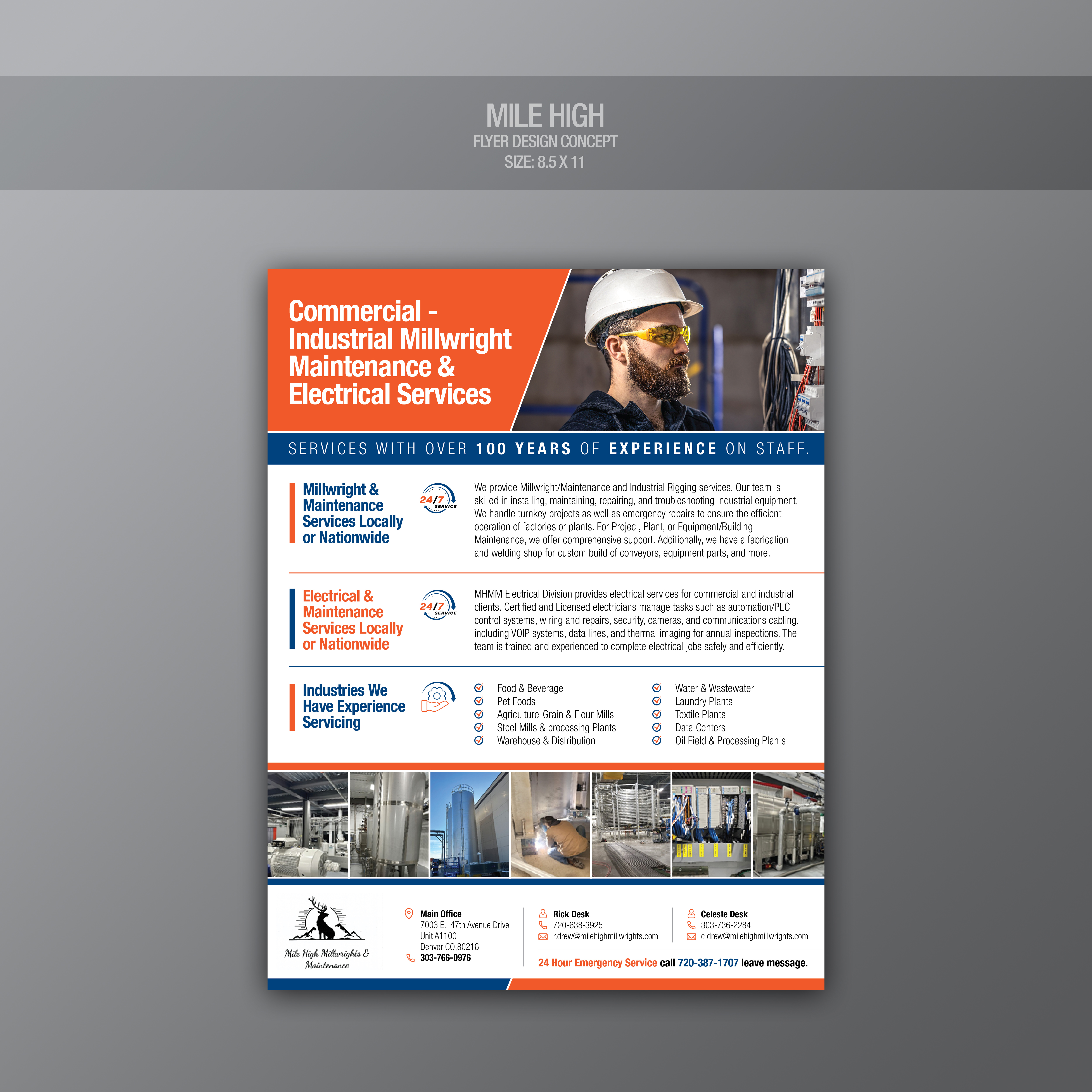 Flyer-Design von Impressive Designs für Mile High Millwrights and Maintenance | Design #35485259