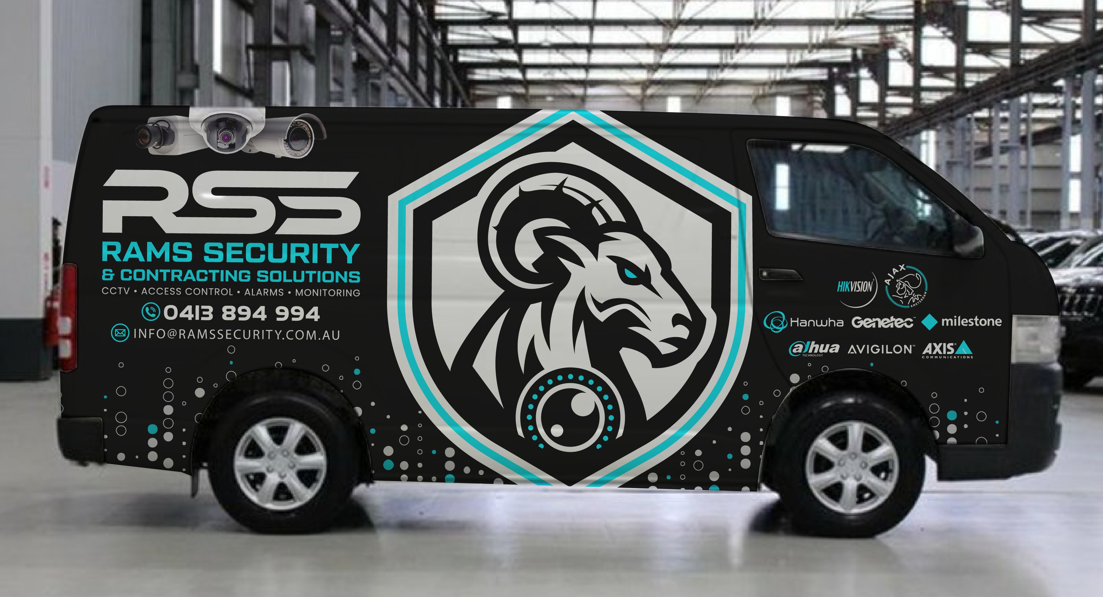 Design de Covering de Véhicule par Kira Graphics pour Rams Security Solutions | Design #35503016