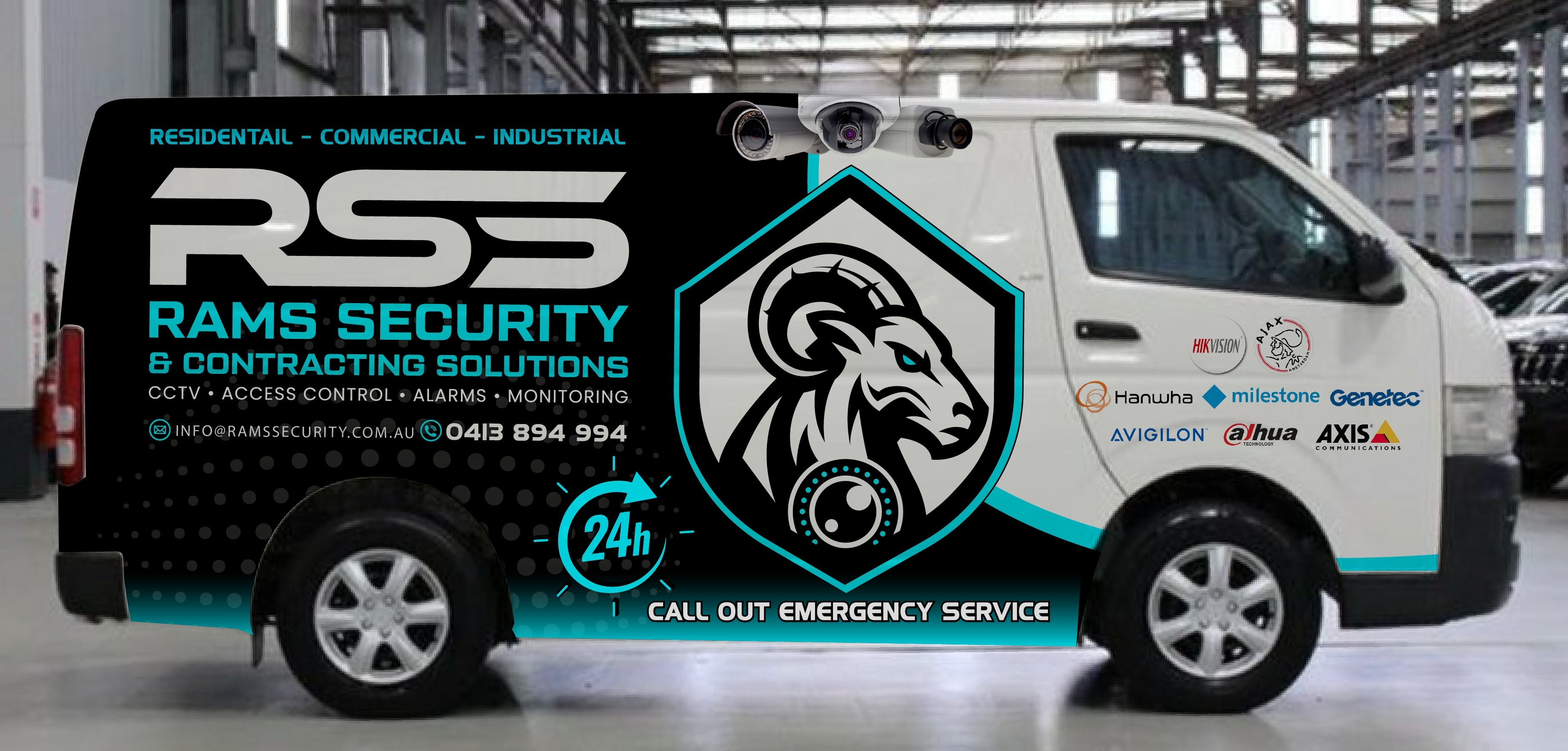 Design de Covering de Véhicule par Kira Graphics pour Rams Security Solutions | Design #35522057