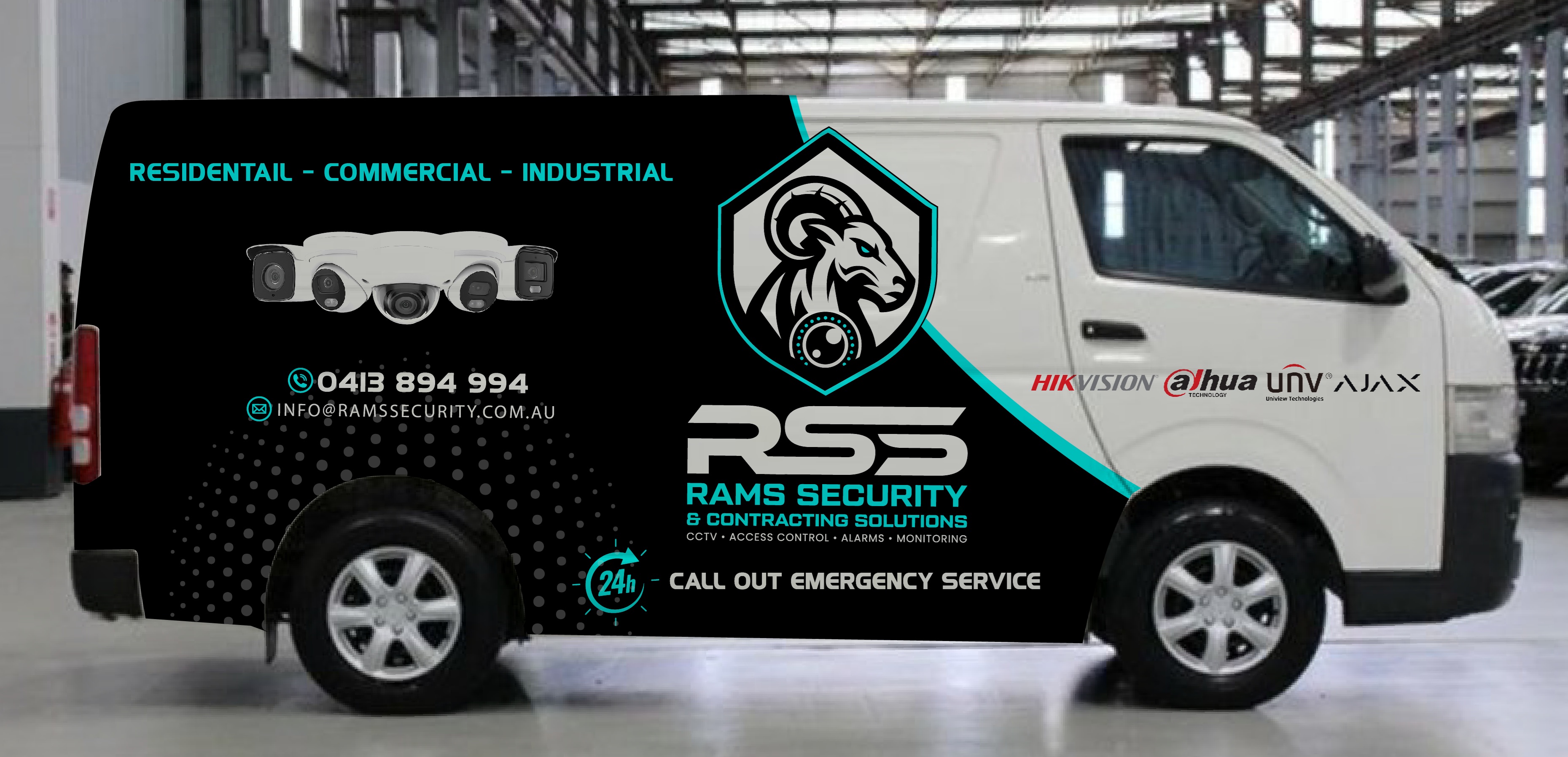Car Wrap Design by Kira Graphics for Rams Security Solutions | Design #35539737