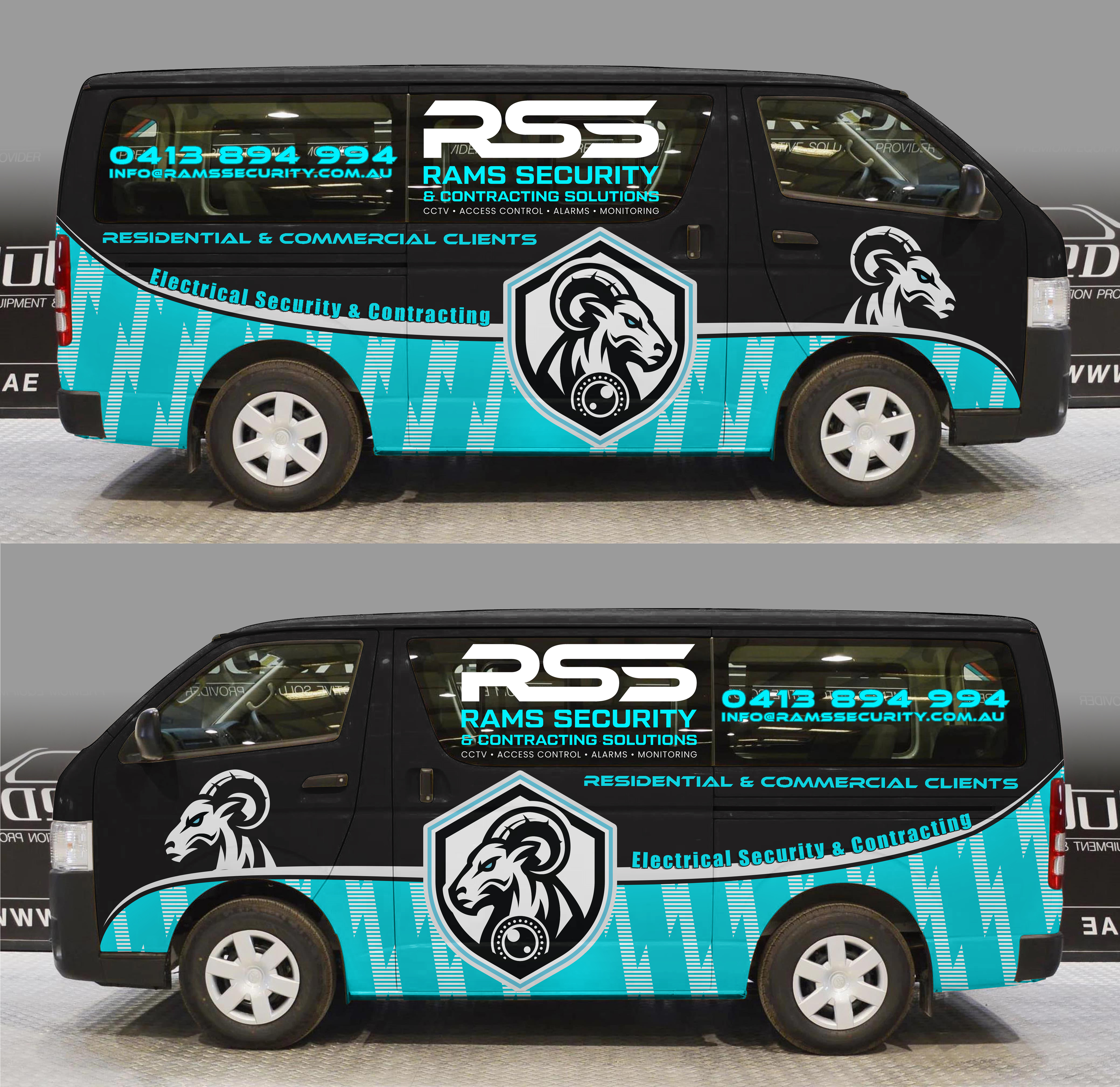 Diseño de Rotulación de Vehículo por AZ_Studio para Rams Security Solutions | Diseño #35507655
