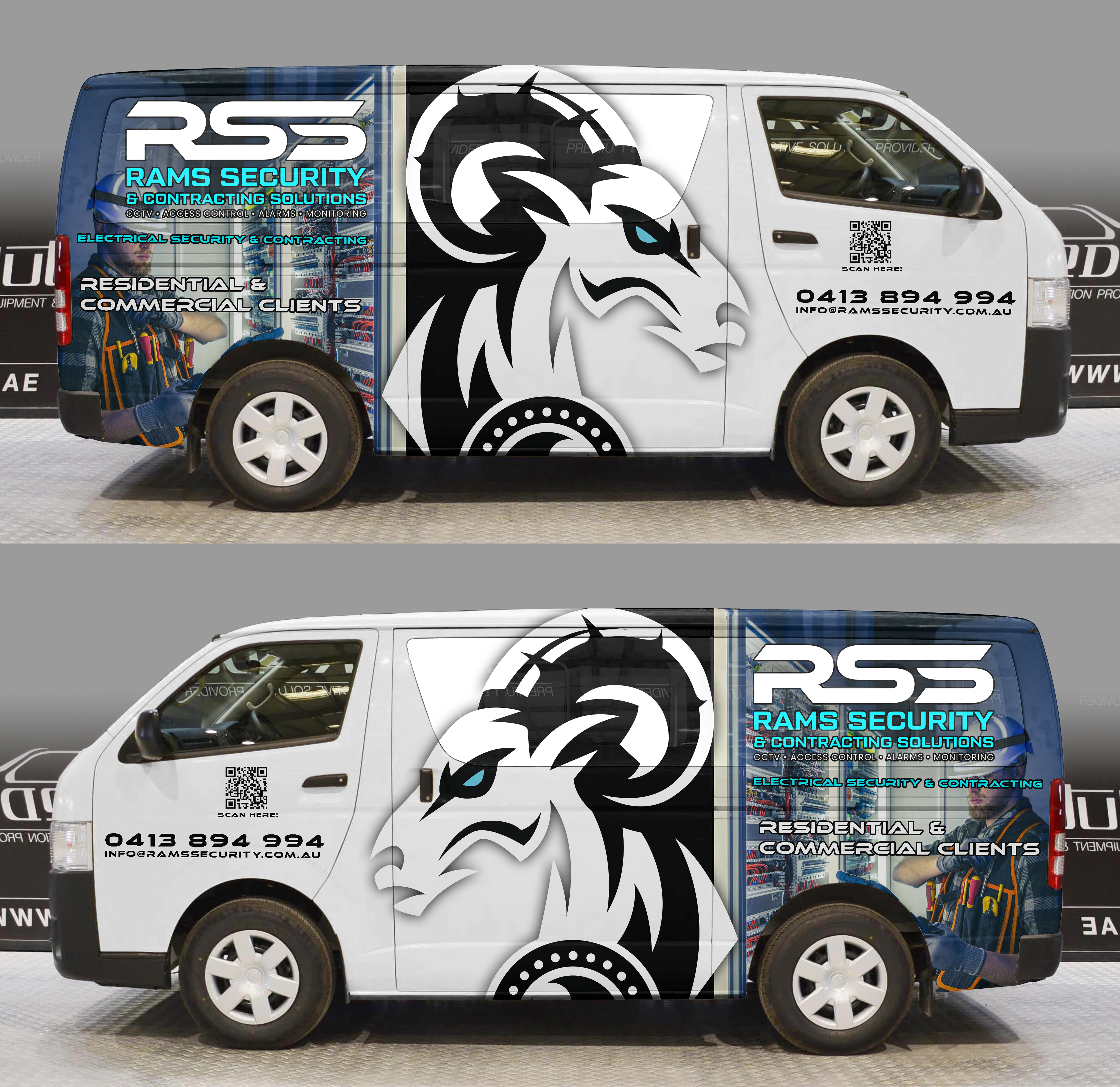 Diseño de Rotulación de Vehículo por AZ_Studio para Rams Security Solutions | Diseño #35507656