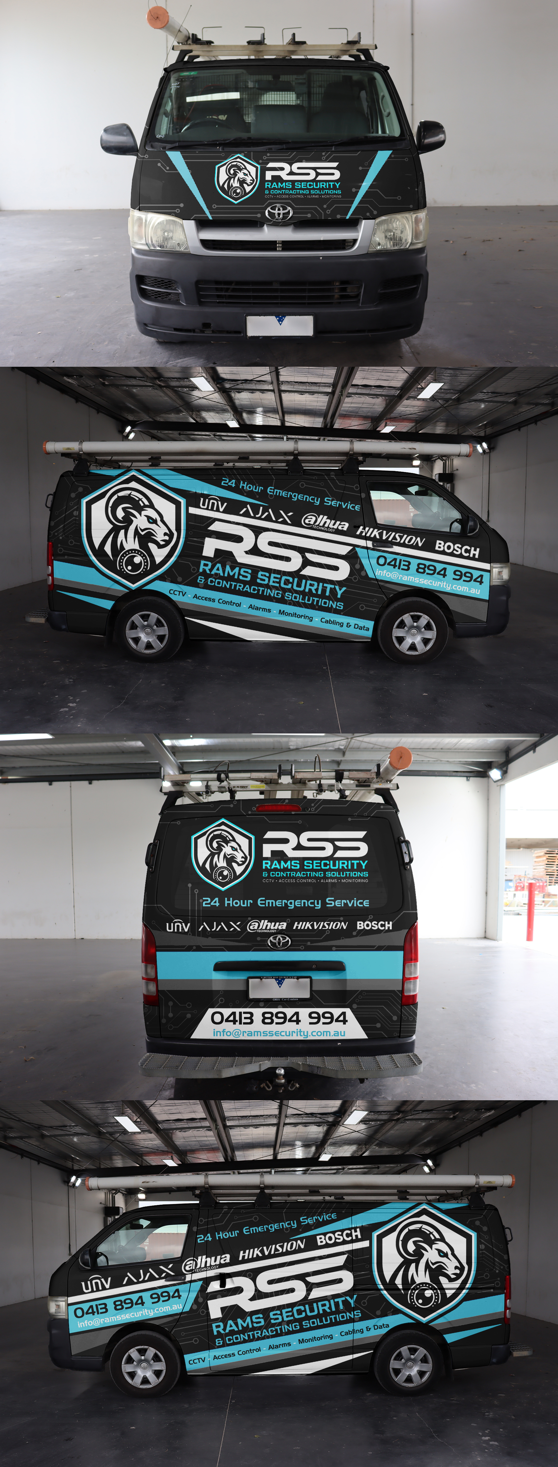 Diseño de Rotulación de Vehículo por ANGGI MAULANA PRAKOSO para Rams Security Solutions | Diseño #35515641