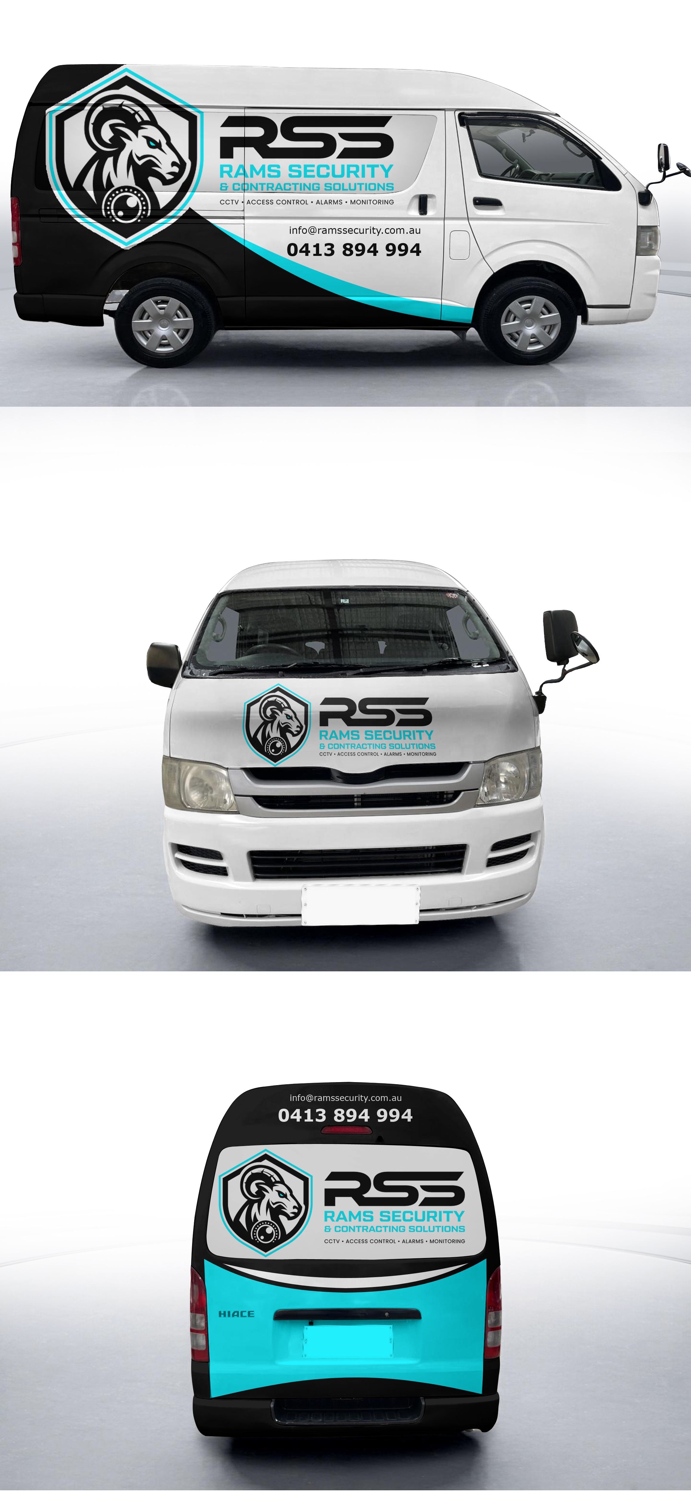 Diseño de Rotulación de Vehículo por Martin Prihatna para Rams Security Solutions | Diseño #35488779
