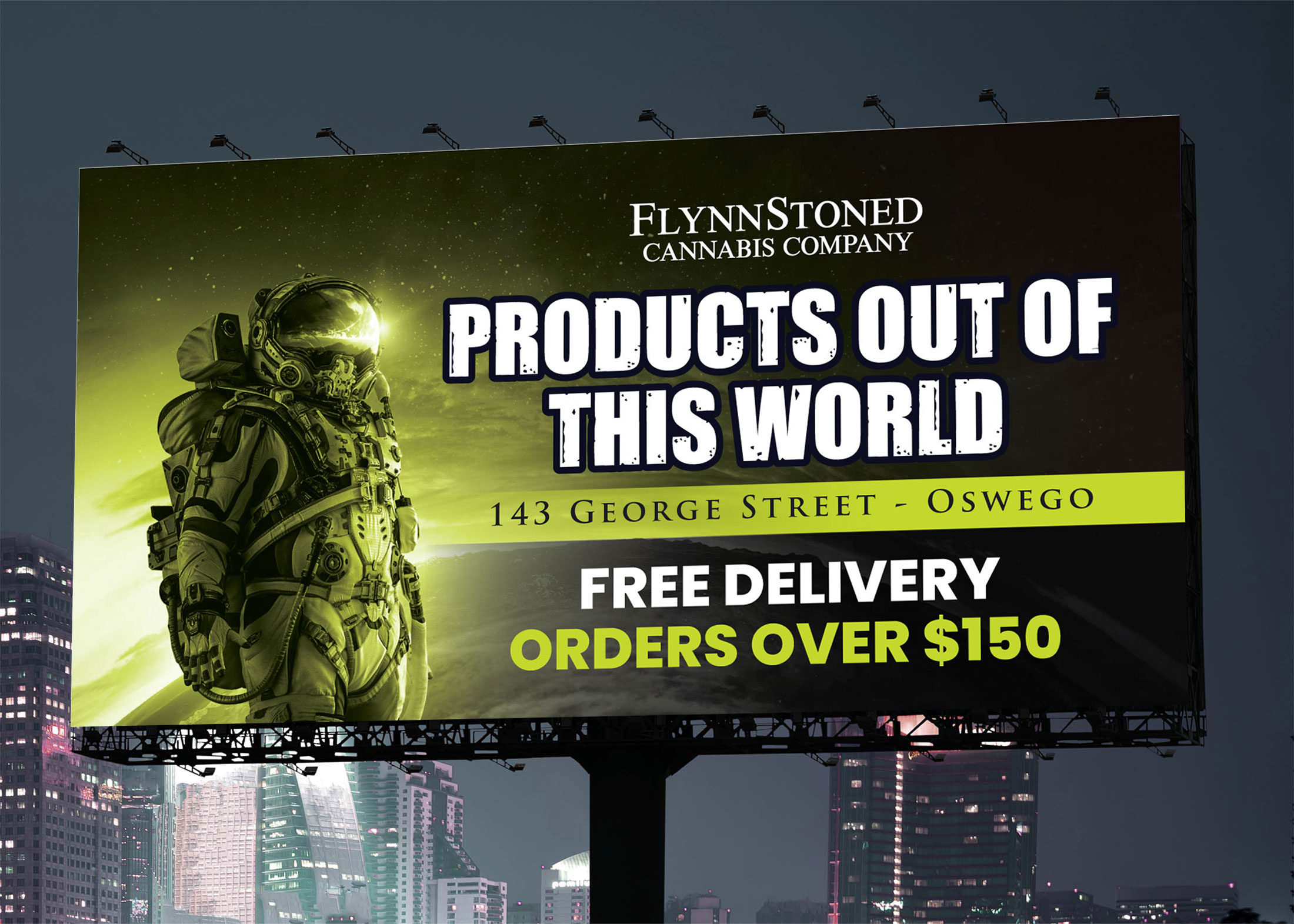 Diseño de Cartelera por artbitin para FlynnStoned Cannabis Company  | Diseño #35505328