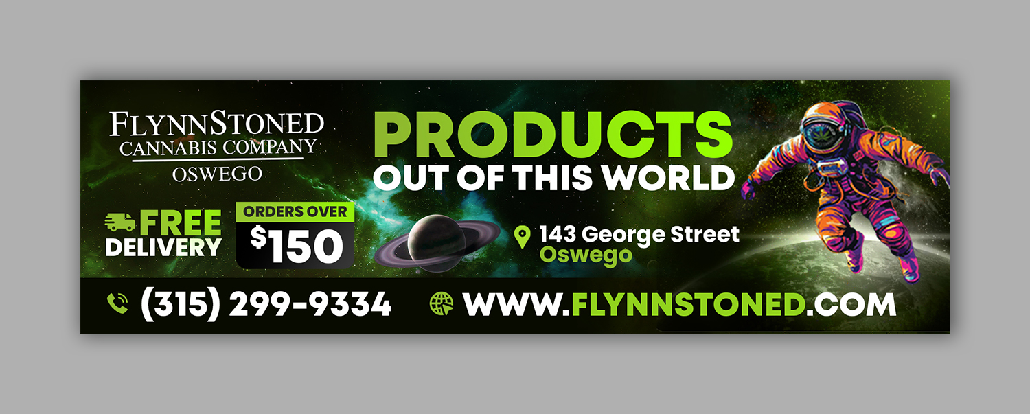 Diseño de Cartelera por debdesign para FlynnStoned Cannabis Company  | Diseño #35505278