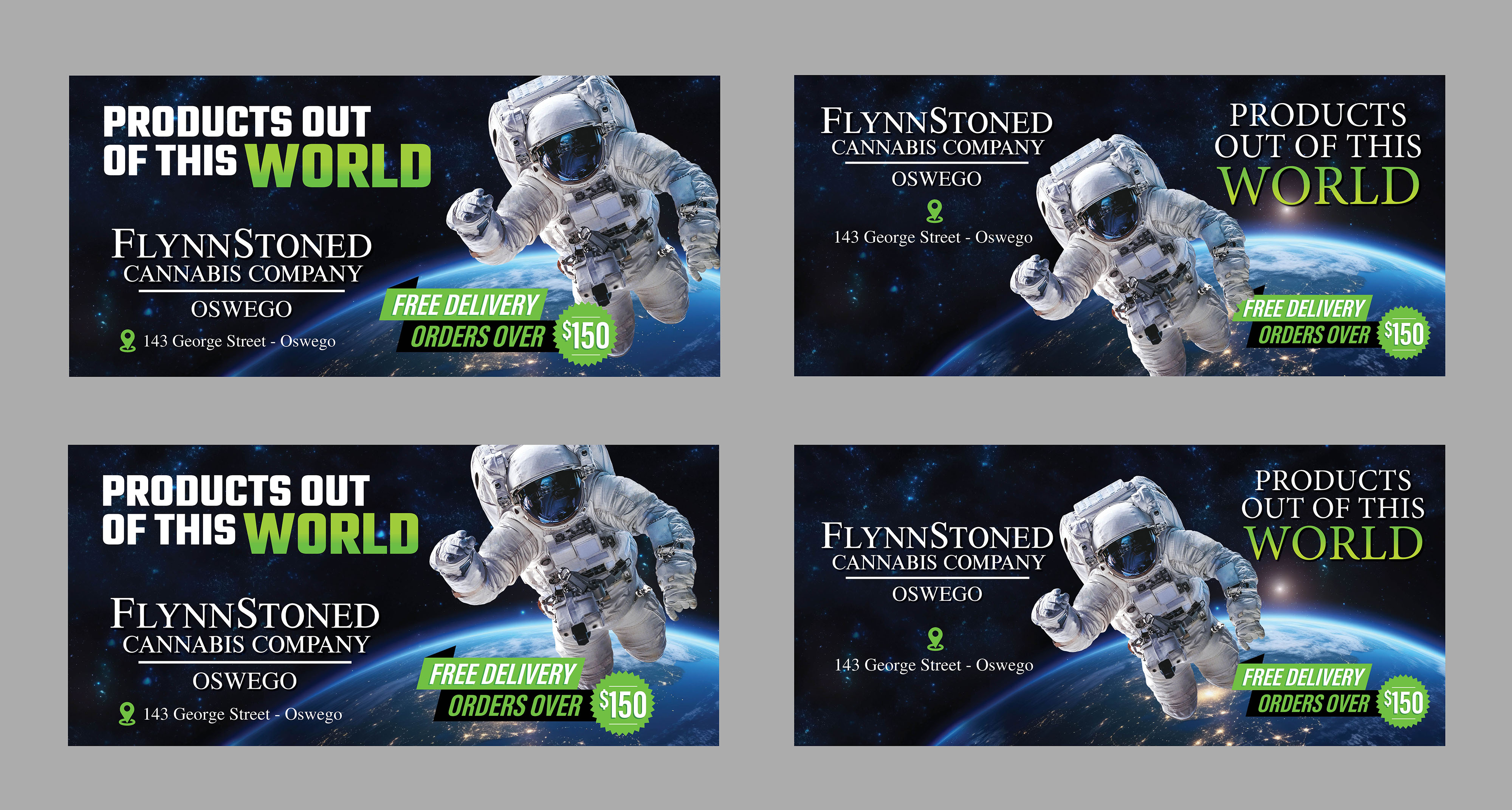 Diseño de Cartelera por rkailas para FlynnStoned Cannabis Company  | Diseño #35592609