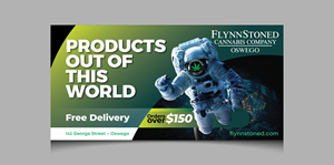Diseño de Cartelera por Impressive Designs para FlynnStoned Cannabis Company  | Diseño: #35506698