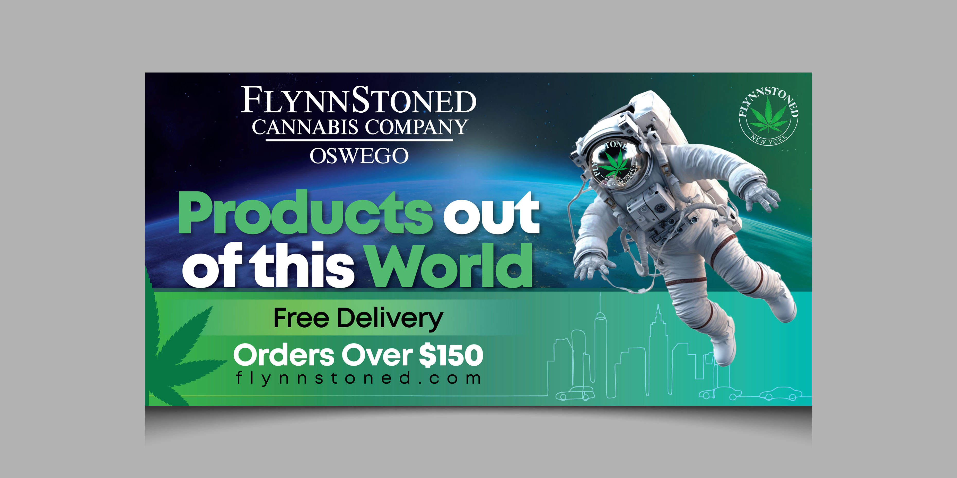 Diseño de Cartelera por Impressive Designs para FlynnStoned Cannabis Company  | Diseño #35506699