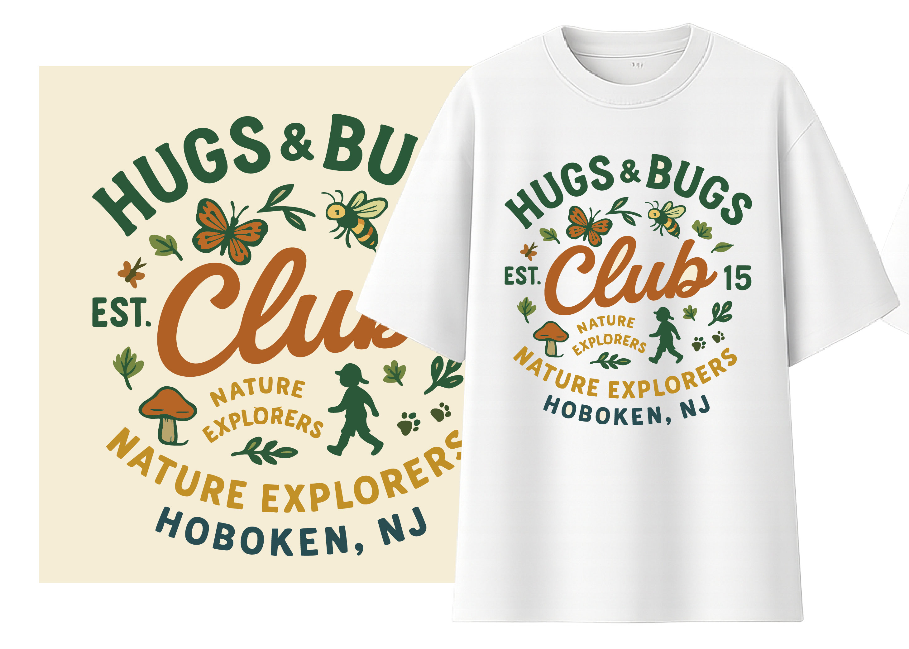 T-shirt Design by NeilDesign for Hugs & Bugs Club | Design #35520151