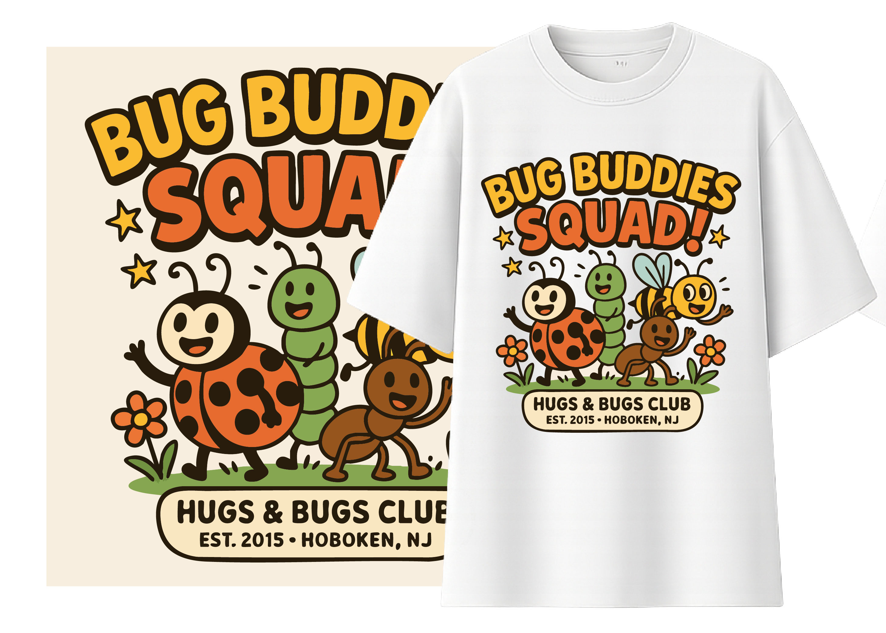T-shirt Design by NeilDesign for Hugs & Bugs Club | Design #35520173