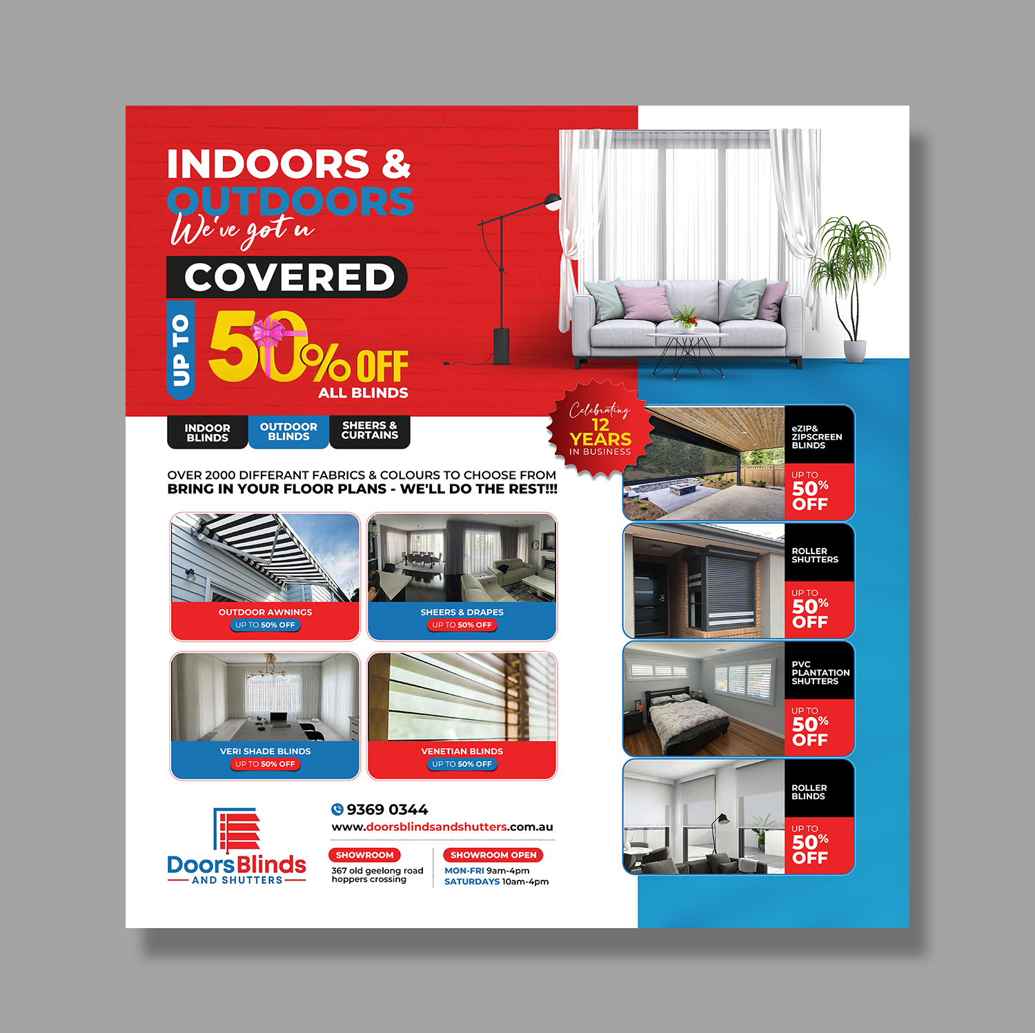 Graphic Design by debdesign for Doors Blinds & Shutters | Design #35541320