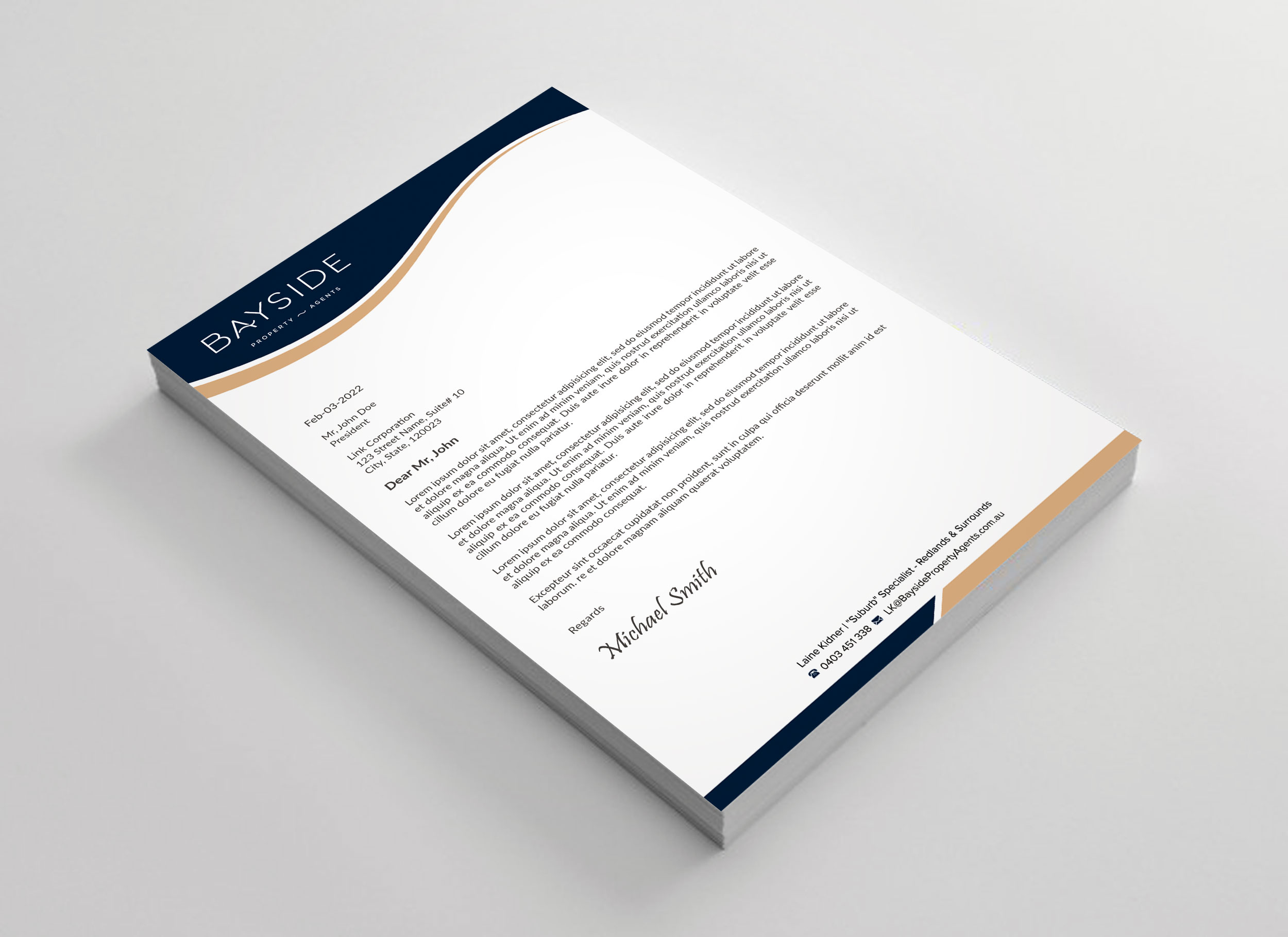 Letterhead Design by sadikul islam for LKMO Properties | Design #35537795