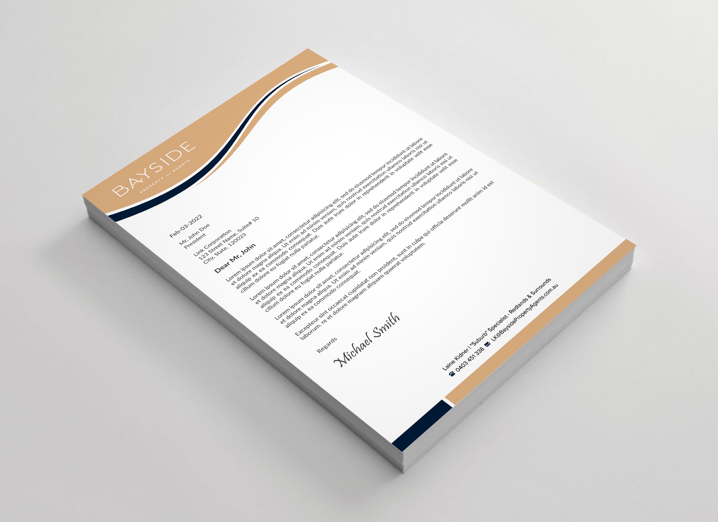 Letterhead Design by sadikul islam for LKMO Properties | Design #35537802