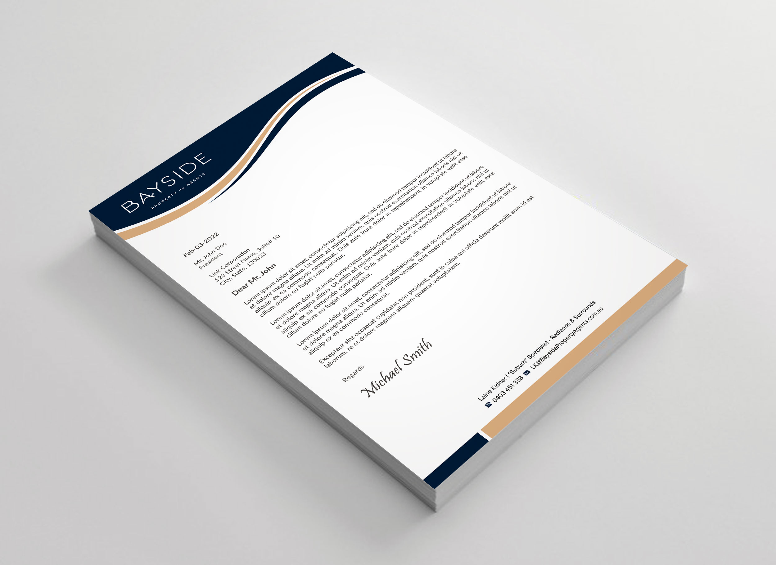 Letterhead Design by sadikul islam for LKMO Properties | Design #35537806