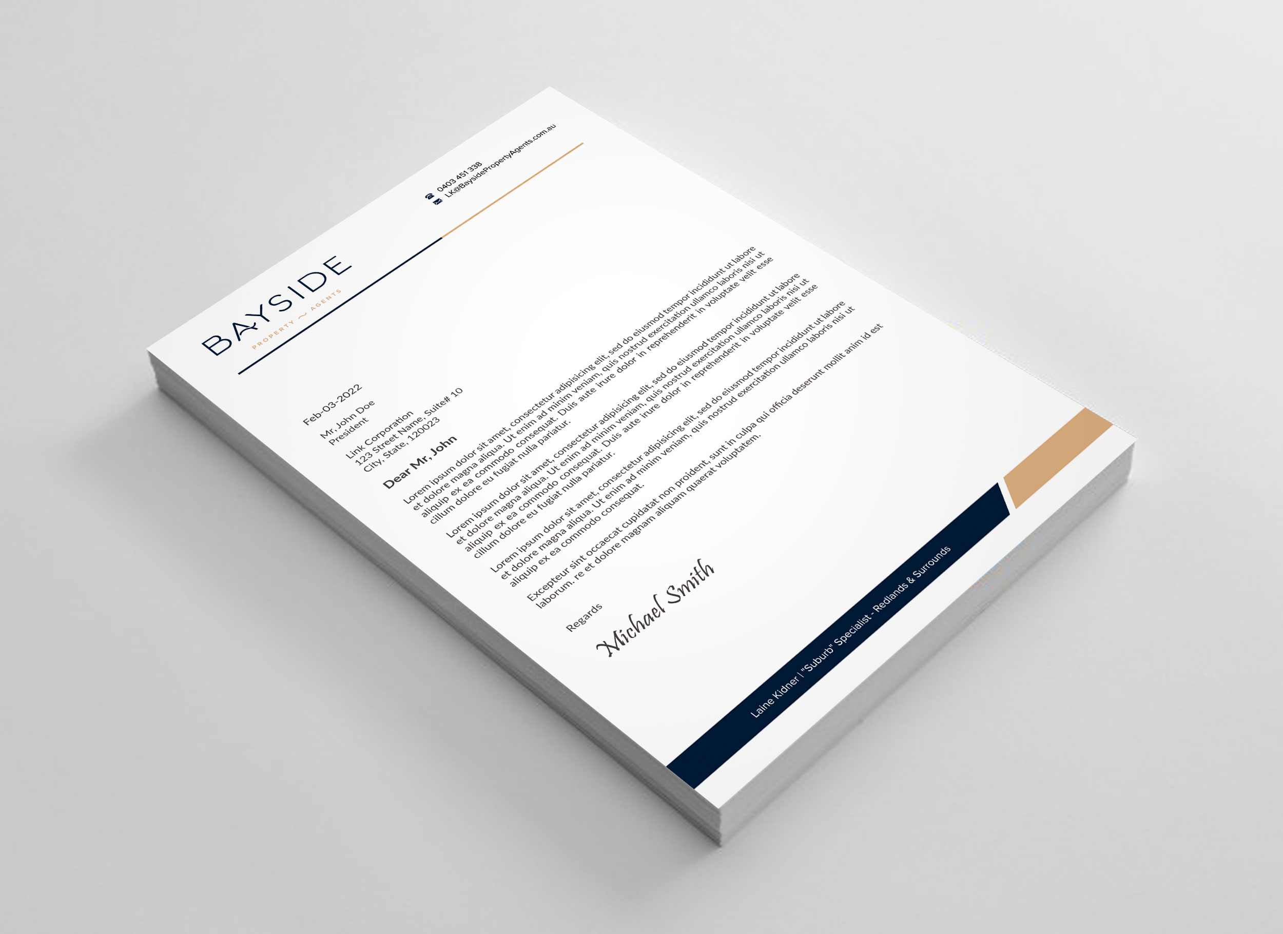Letterhead Design by sadikul islam for LKMO Properties | Design #35537810